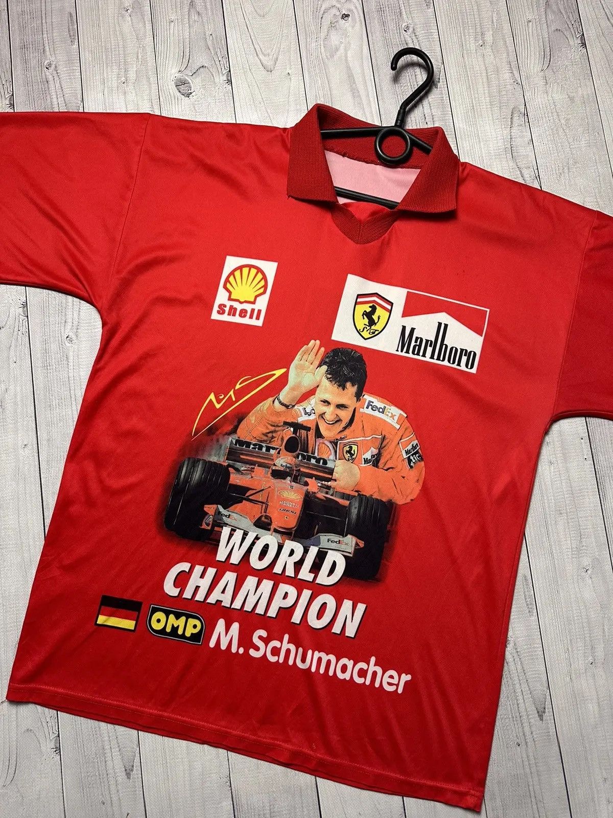 Ferrari Vintage Ferrari racing polo jersey Schumacher print jersey Size US S / EU 44-46 / 1 - 4 Thumbnail