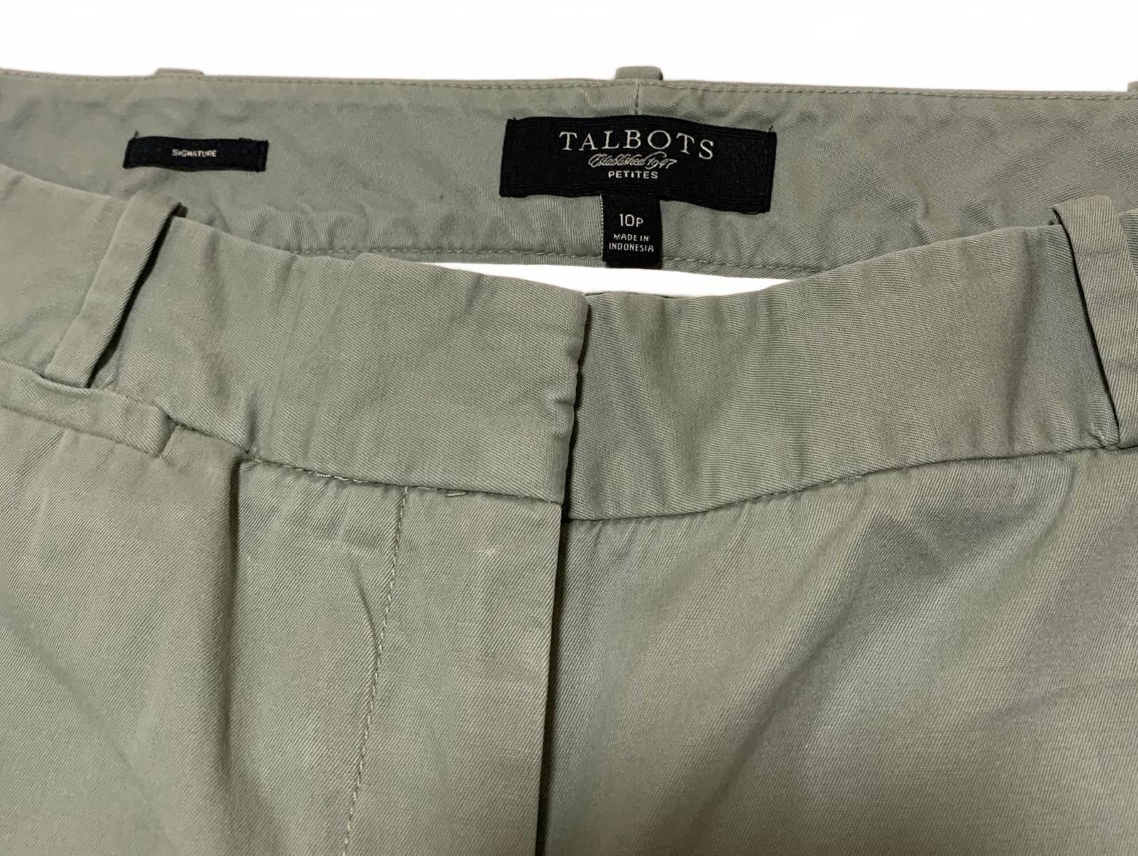 Other Talbots Women's Petites 10P Olive Green Cropped Pants Size 32" / US 10 / IT 46 - 11 Thumbnail