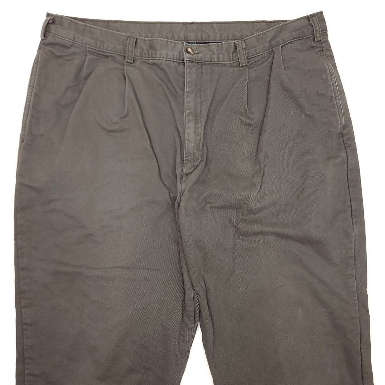 L.L. Bean Vintage LL Bean Flannel Lined Pants Mens 40x30 Olive Size US 40 / EU 56 - 2 Thumbnail