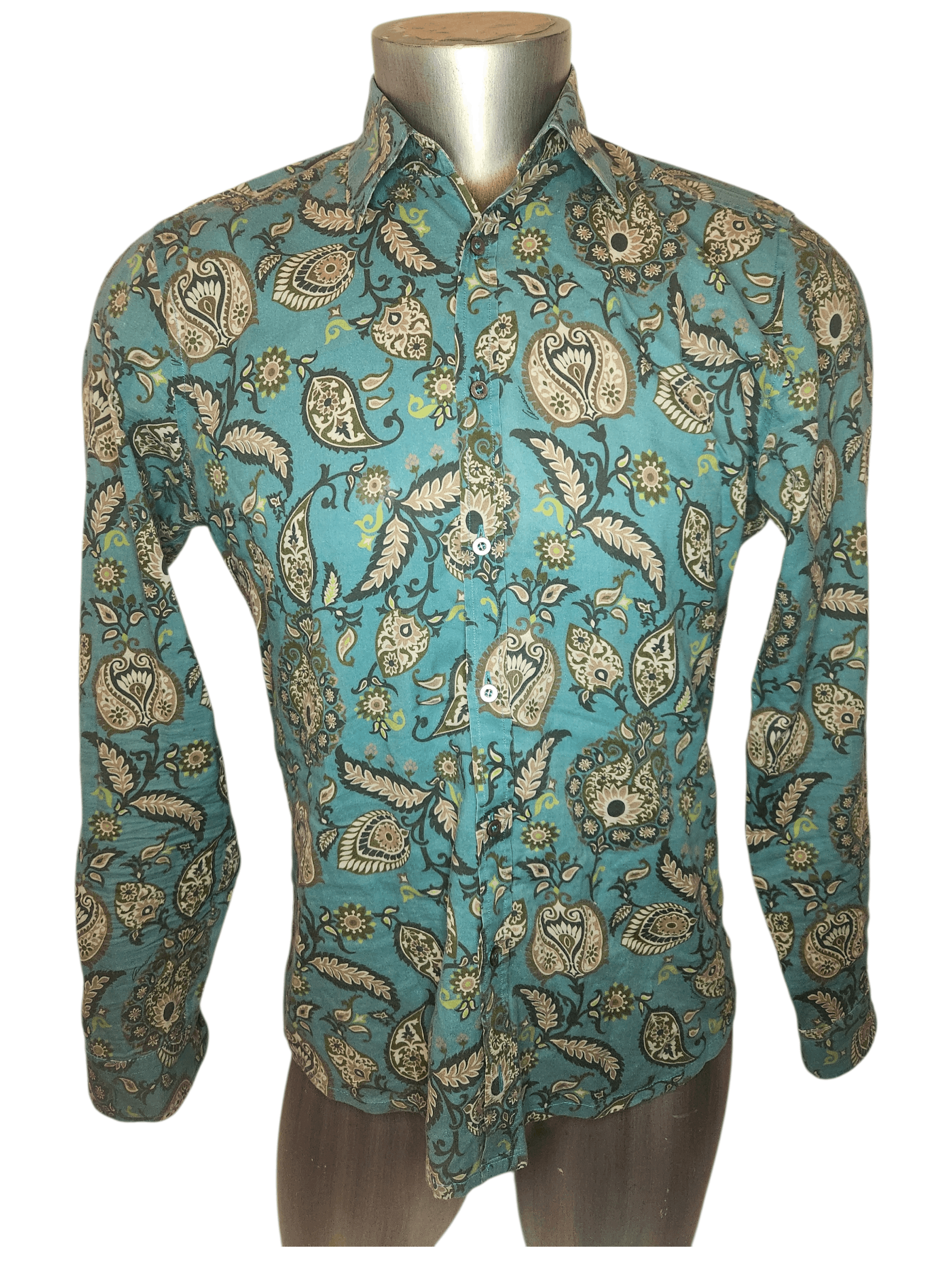 Gucci turquoise teal paisley Size US S / EU 44-46 / 1 - 1 Thumbnail