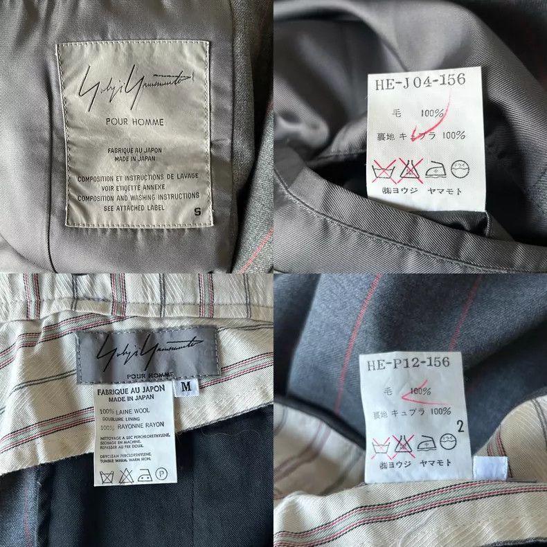 Yohji Yamamoto Yohji Yamamoto Yohji Yamamoto Gray Orange Stripe Suit Set Size US S / EU 44-46 / 1 - 8 Thumbnail