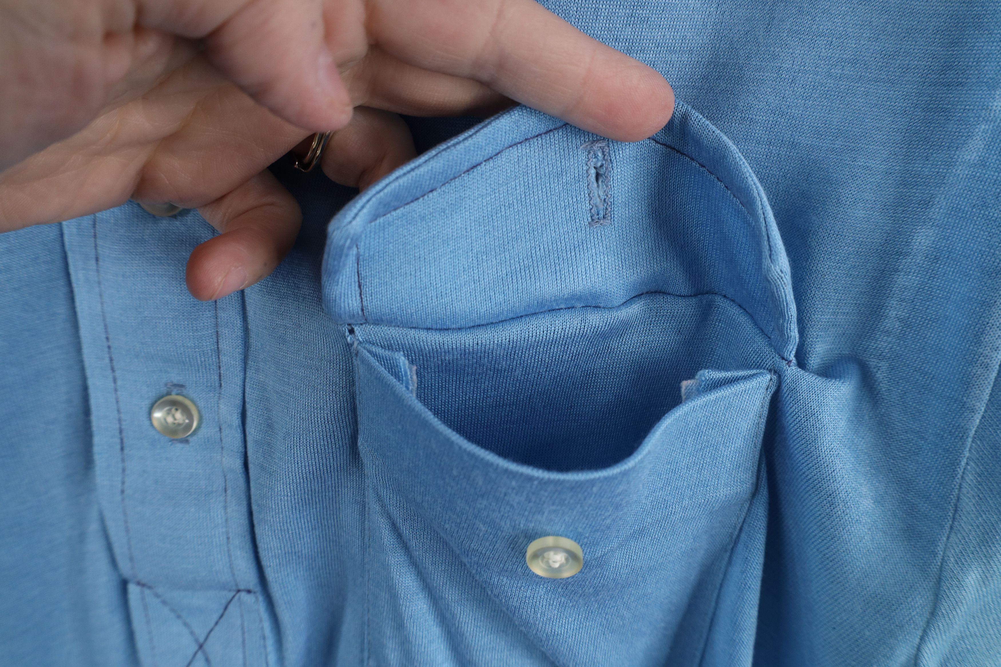 Vintage Vintage 60s 70s Streetwear Polo Shirt Carolina Blue USA Size US M / EU 48-50 / 2 - 8 Thumbnail
