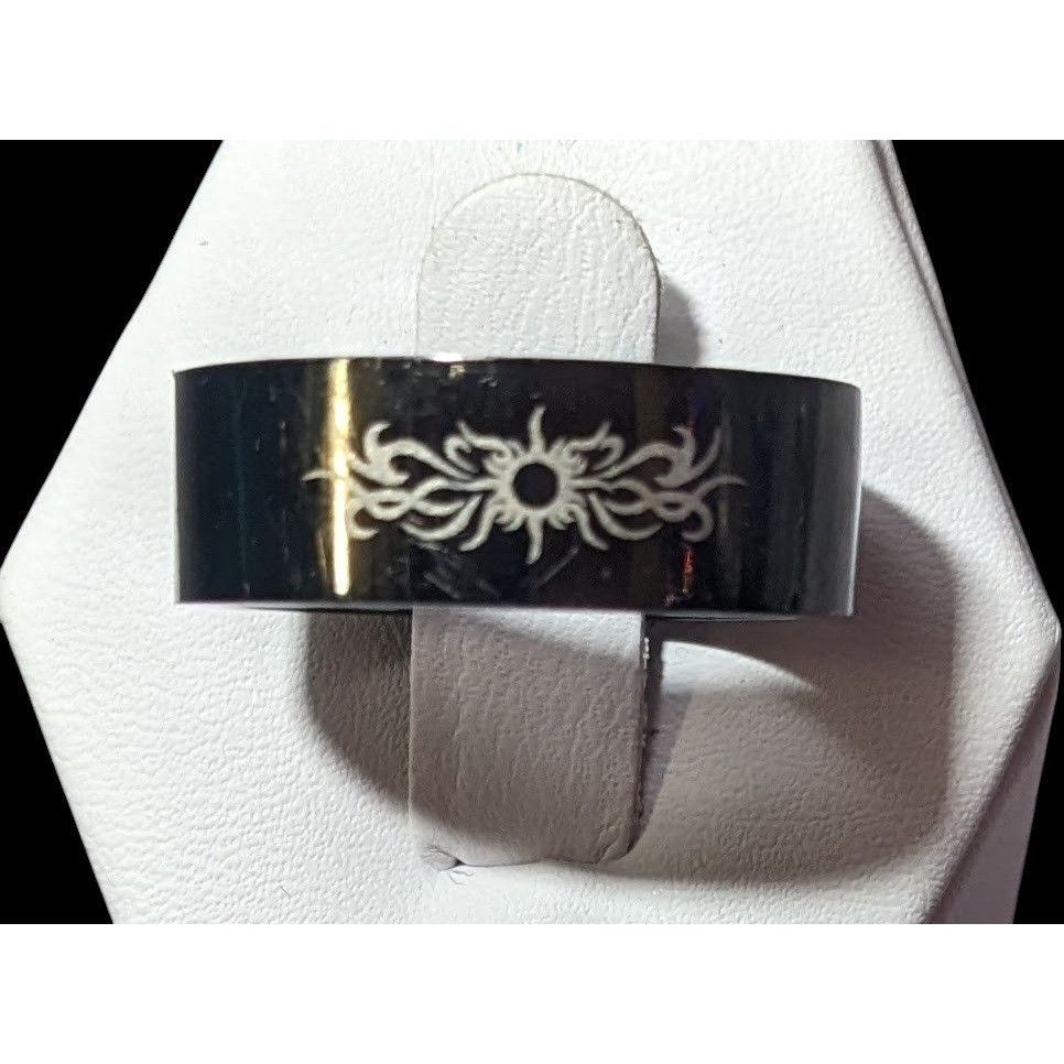 Other Black Stainless Steel Tribal Sun Design 316L Ring Size 10 1/ Size ONE SIZE - 2 Thumbnail