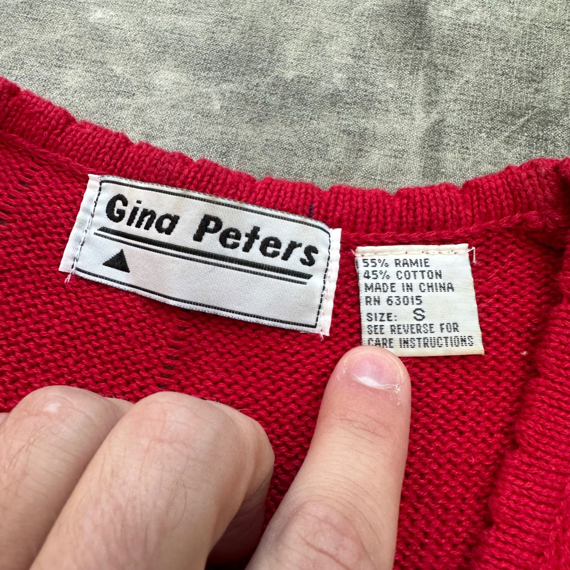 Vintage Vintage Gina Peters Unique Knit Zip Up Sweater Vest Size US S / EU 44-46 / 1 - 2 Thumbnail