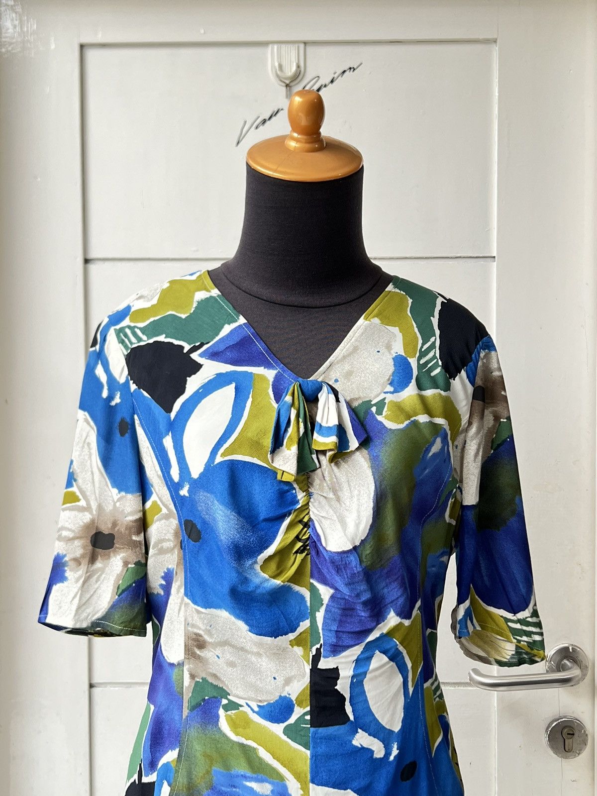 Ungaro Paris UNGARO Solo Donna Paris Flower Motive Dress Size XS / US 0-2 / IT 36-38 - 2 Thumbnail