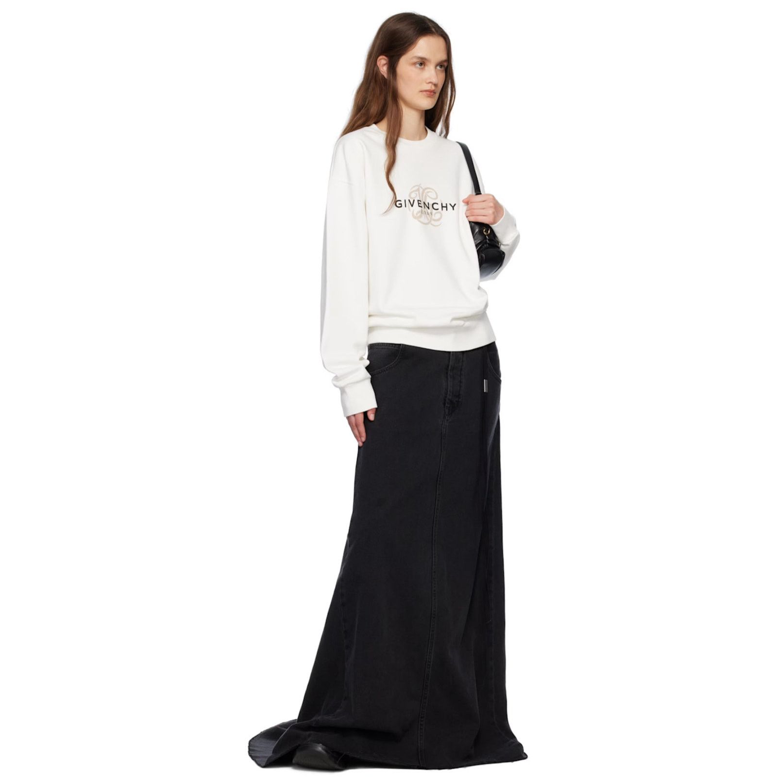 Givenchy GIVENCHY Off White Reverse Fleece Sweatshirt Size S Size S / US 4 / IT 40 - 14 Thumbnail
