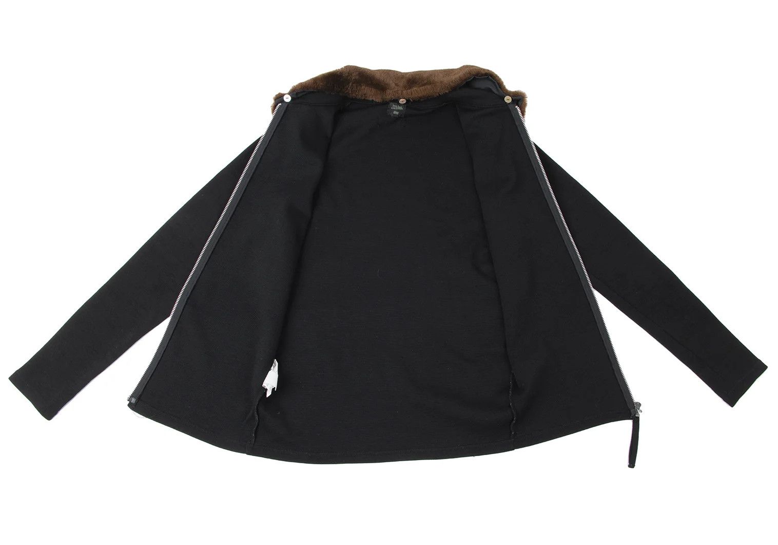 Jean Paul Gaultier Faux Fur Collar Knit Blouson in Black Size 48 Size US M / EU 48-50 / 2 - 11 Thumbnail
