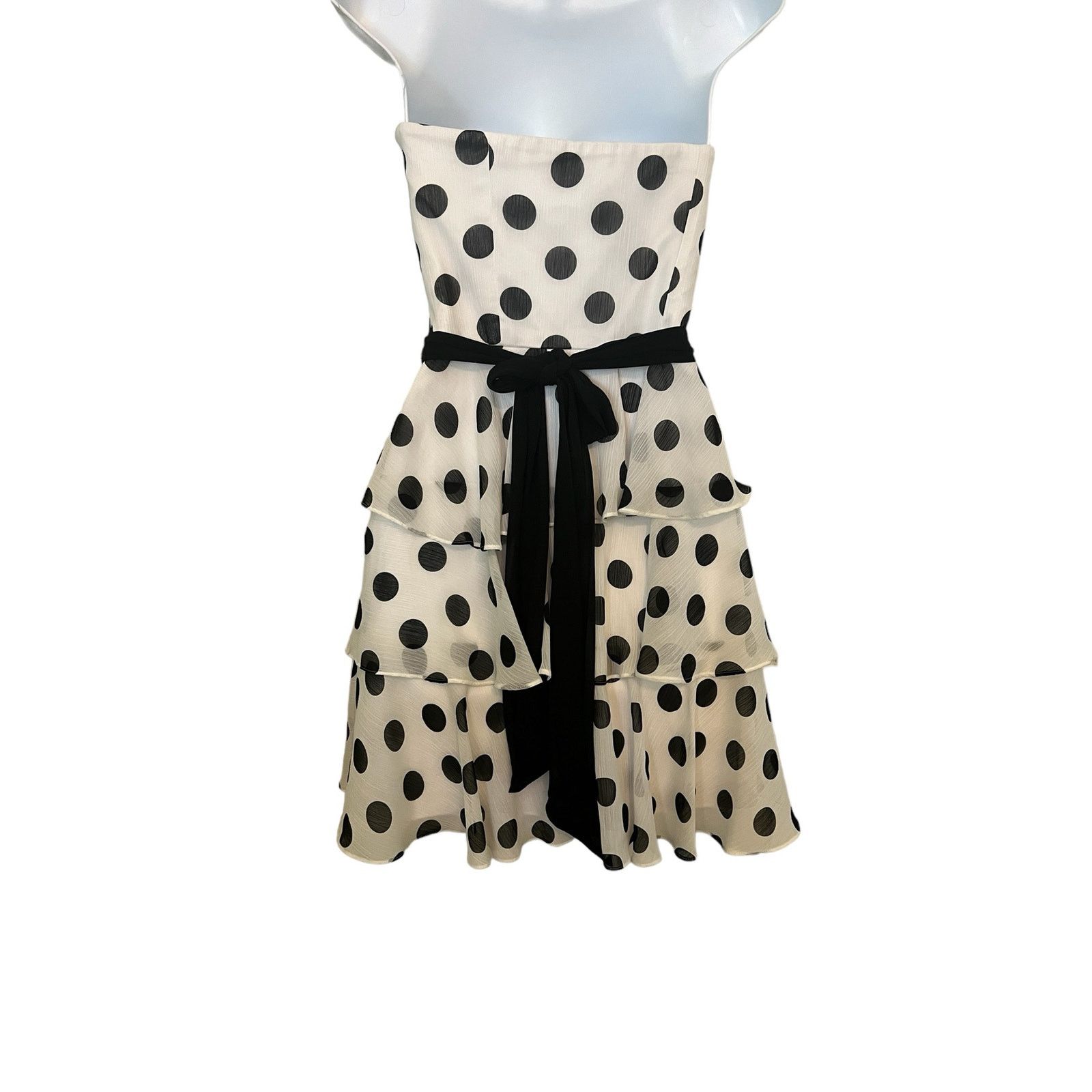 White House Black Market White House Black Market White/Black Party Strapless Dress 4 Size S / US 4 / IT 40 - 2 Thumbnail