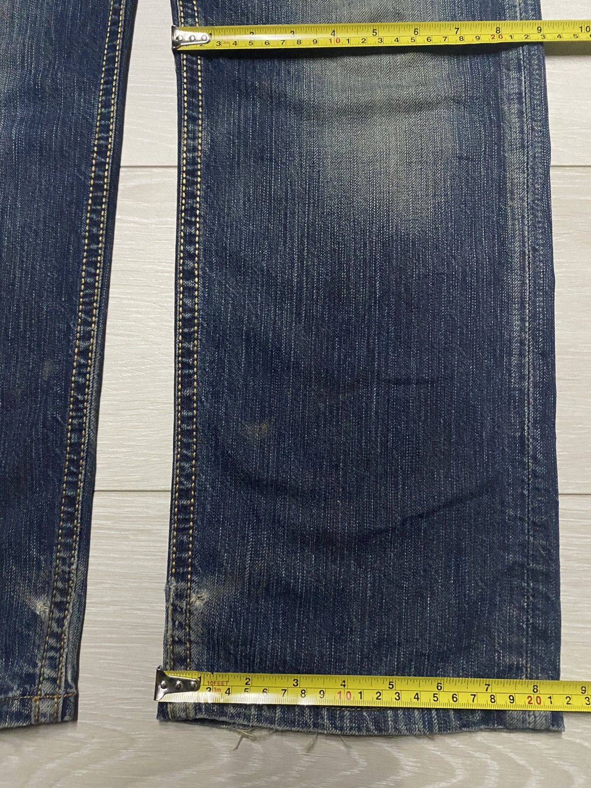 Junya Watanabe Edwin Exclusive Vintage Mud Wash Distressed Repair Jeans Size US 34 / EU 50 - 16 Thumbnail