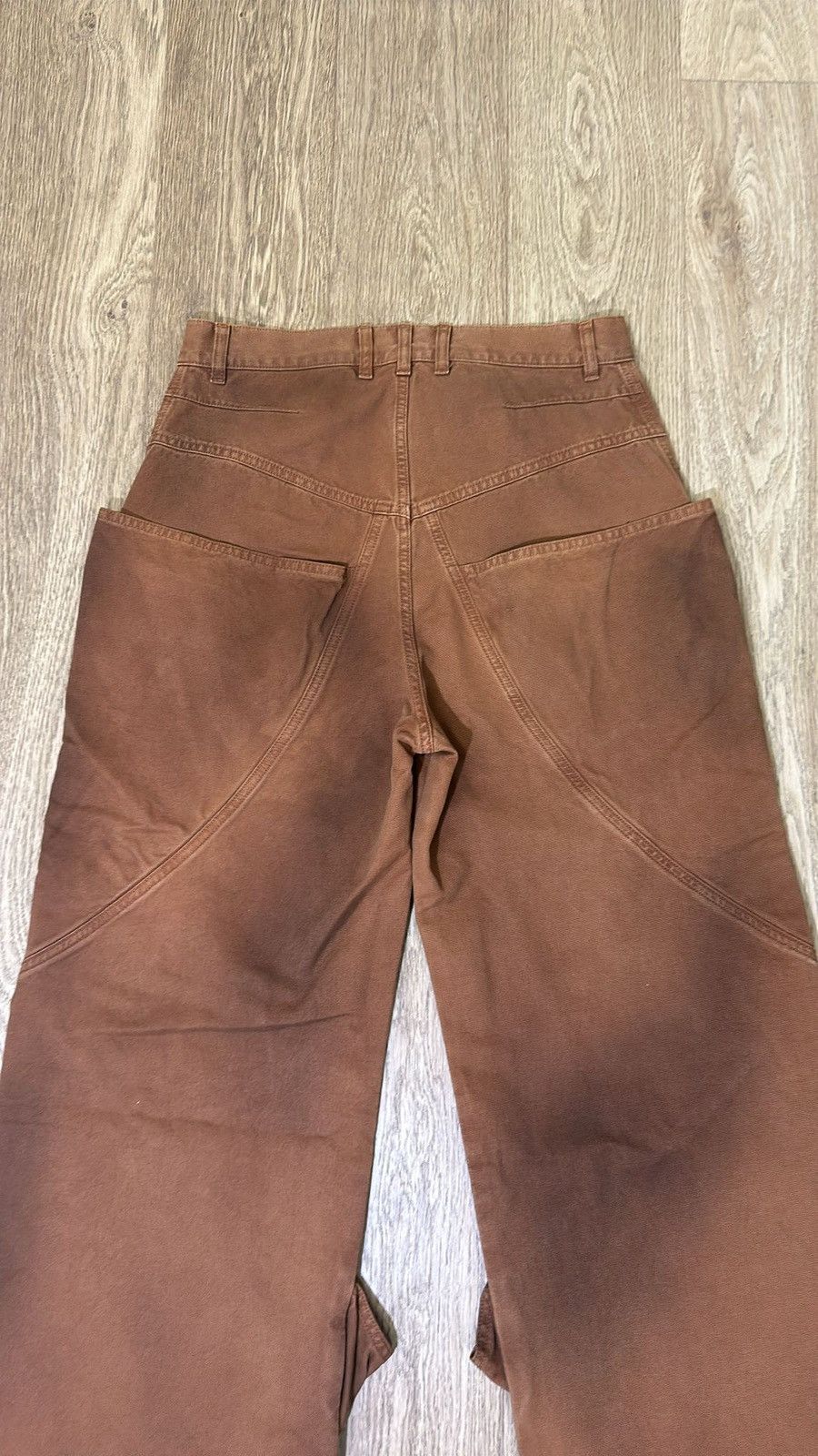 The Attico The Attico wide leg jeans camel Size 25" / US 0 / IT 36 - 9 Thumbnail
