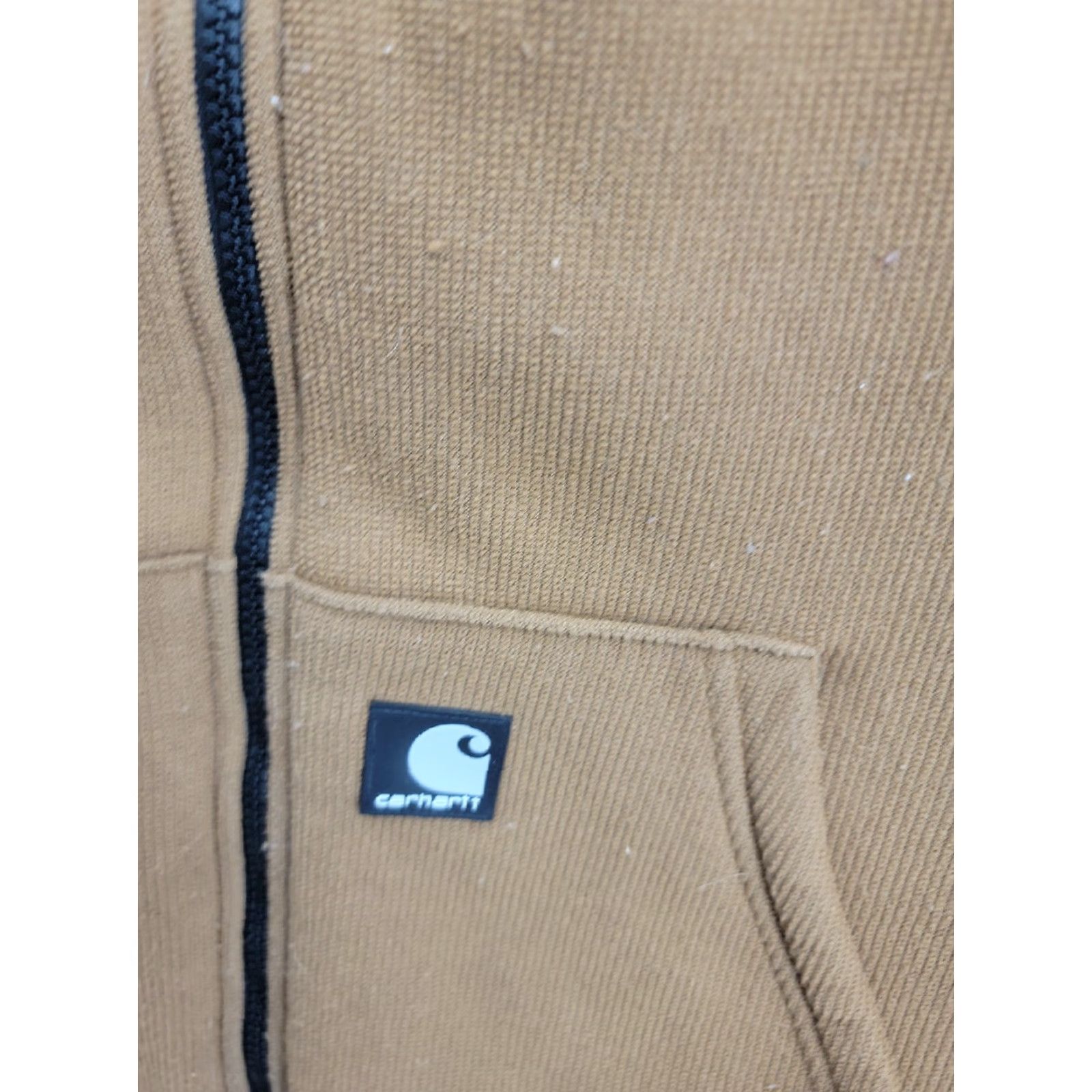 Carhartt Carhartt Vest Mens Large Brown Textured Fleece Zip Map Pocket V28 Size US L / EU 52-54 / 3 - 4 Thumbnail