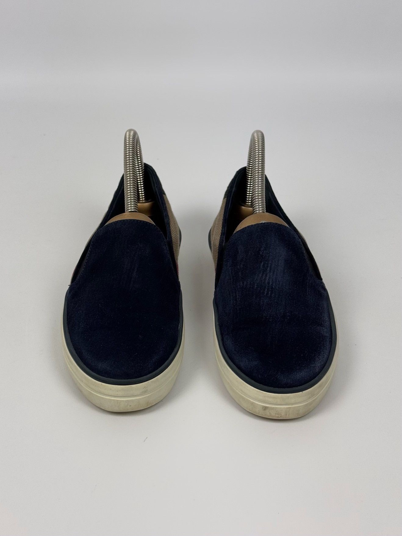 Burberry Faded Burberry Nova Check Suede Slip On Shoes Size US 5 / EU 37 - 4 Thumbnail