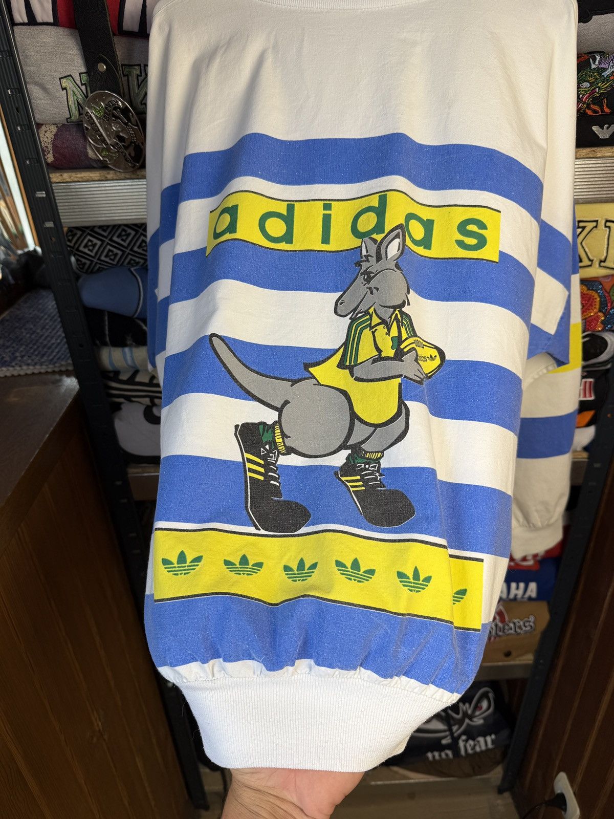 Adidas 80s Crazy Striped Aussie Rugby Long Sleeve Size US XL / EU 56 / 4 - 15 Thumbnail