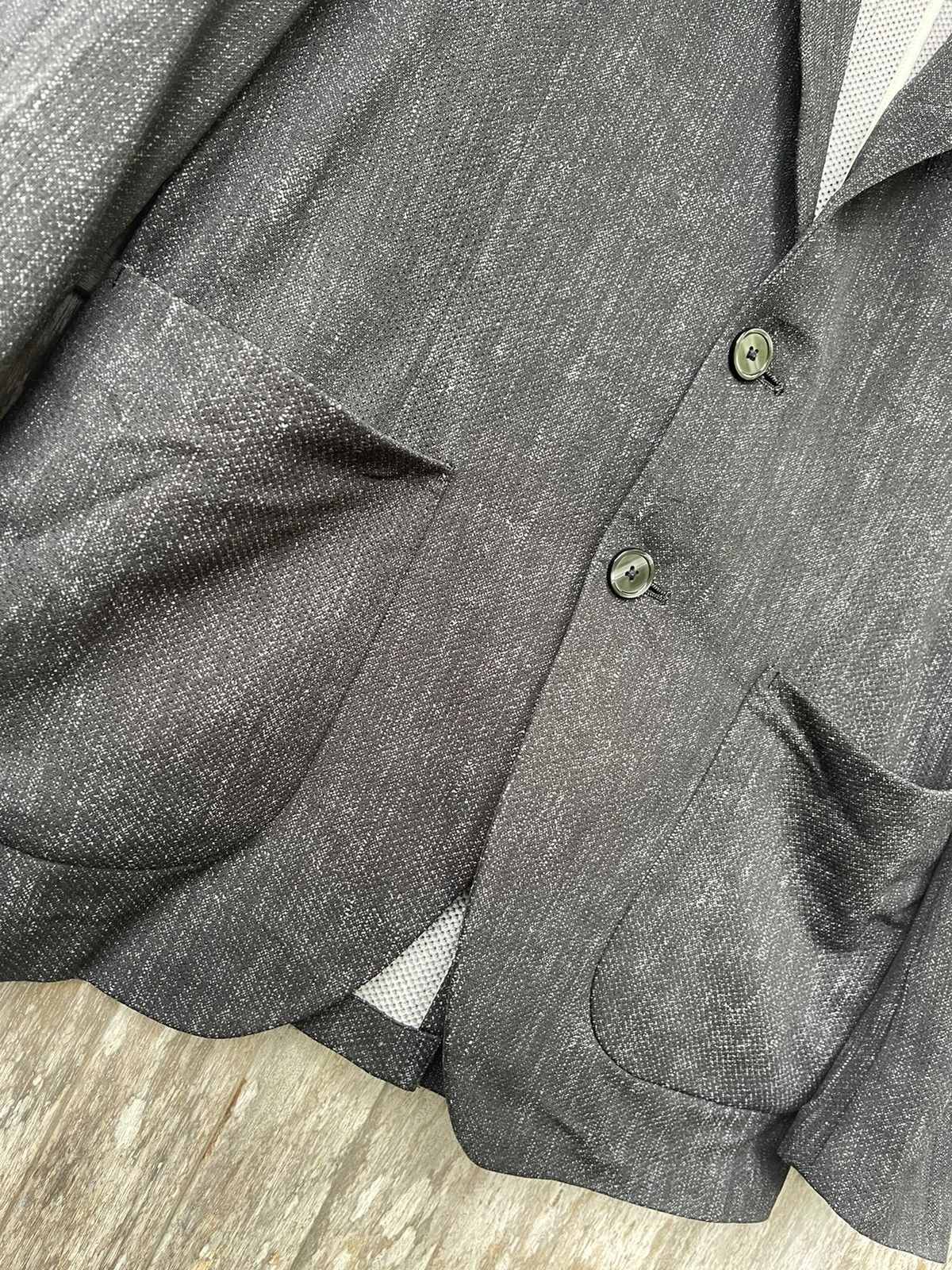 Designer Tête Homme Textured Black Blazer Jacket – Size L Size US M / EU 48-50 / 2 - 3 Thumbnail