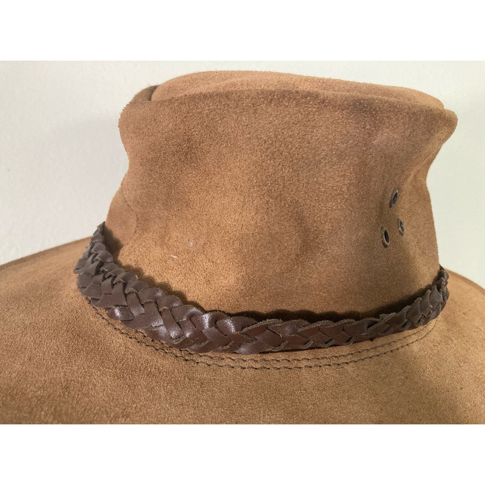 Other Kakadu Traders Unisex Brown Suede Leather Western Hat S Size ONE SIZE - 9 Thumbnail