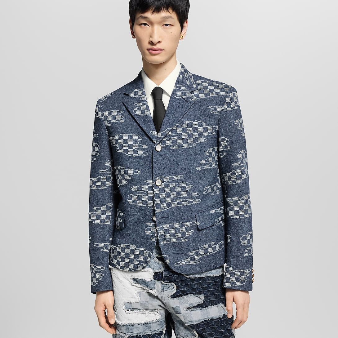 Louis Vuitton Damier Cropped Single-Breasted Jacket Size 50R - 2 Thumbnail