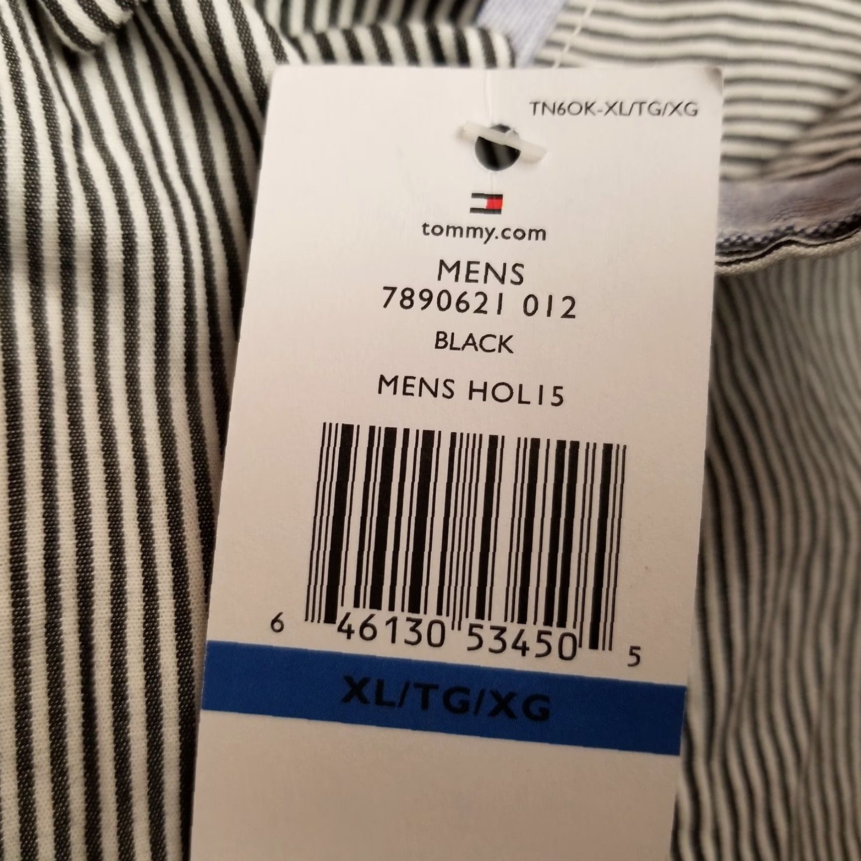 Tommy Hilfiger Tommy Hilfiger Shirt Men XL Black White Striped Long Sleeve 100% Cotton Button-Up, Casual, Mens Size US XL / EU 56 / 4 - 5 Thumbnail