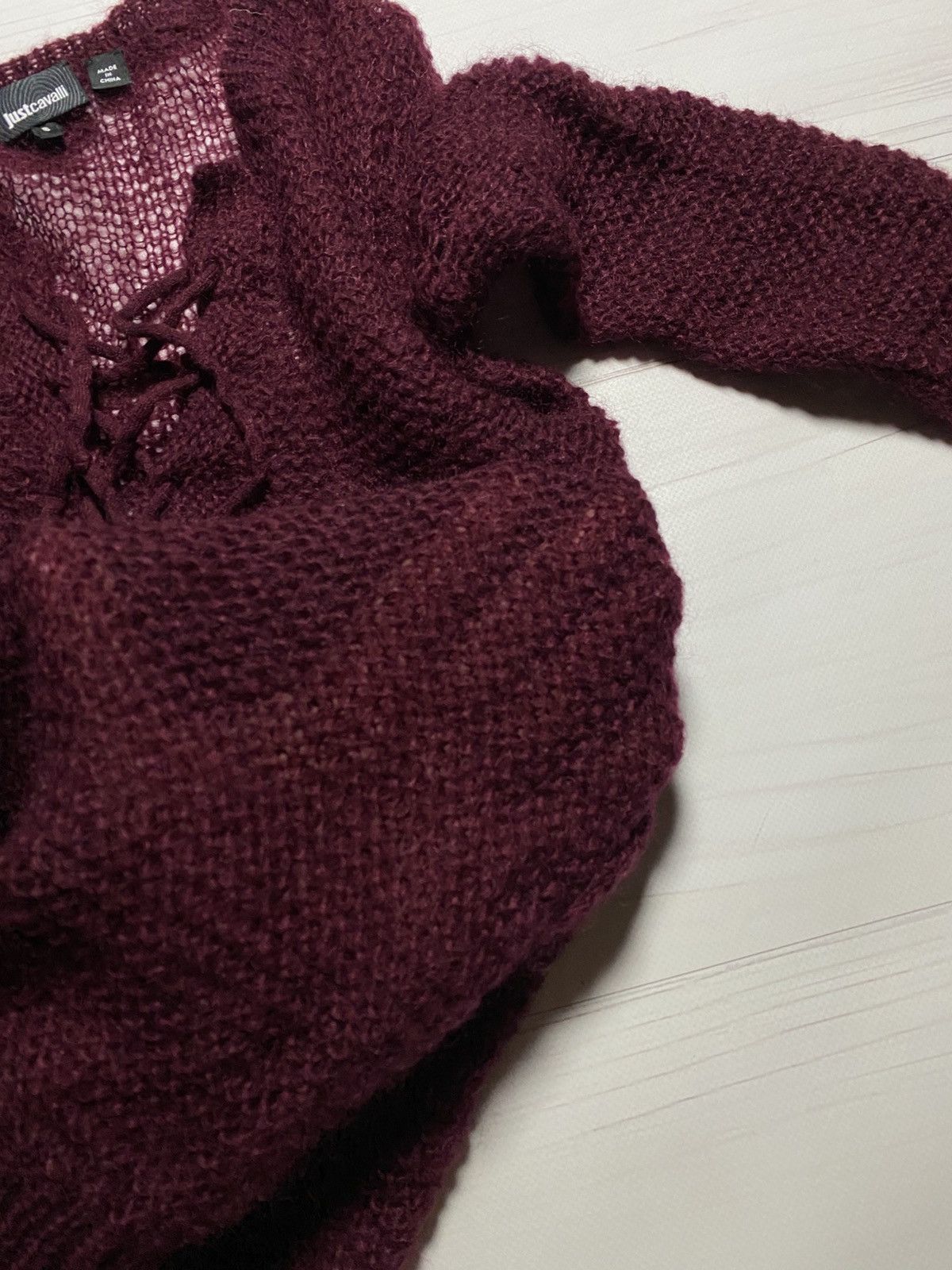Just Cavalli Just Cavalli mohair blend lace-up knit sweater Size S / US 4 / IT 40 - 13 Thumbnail