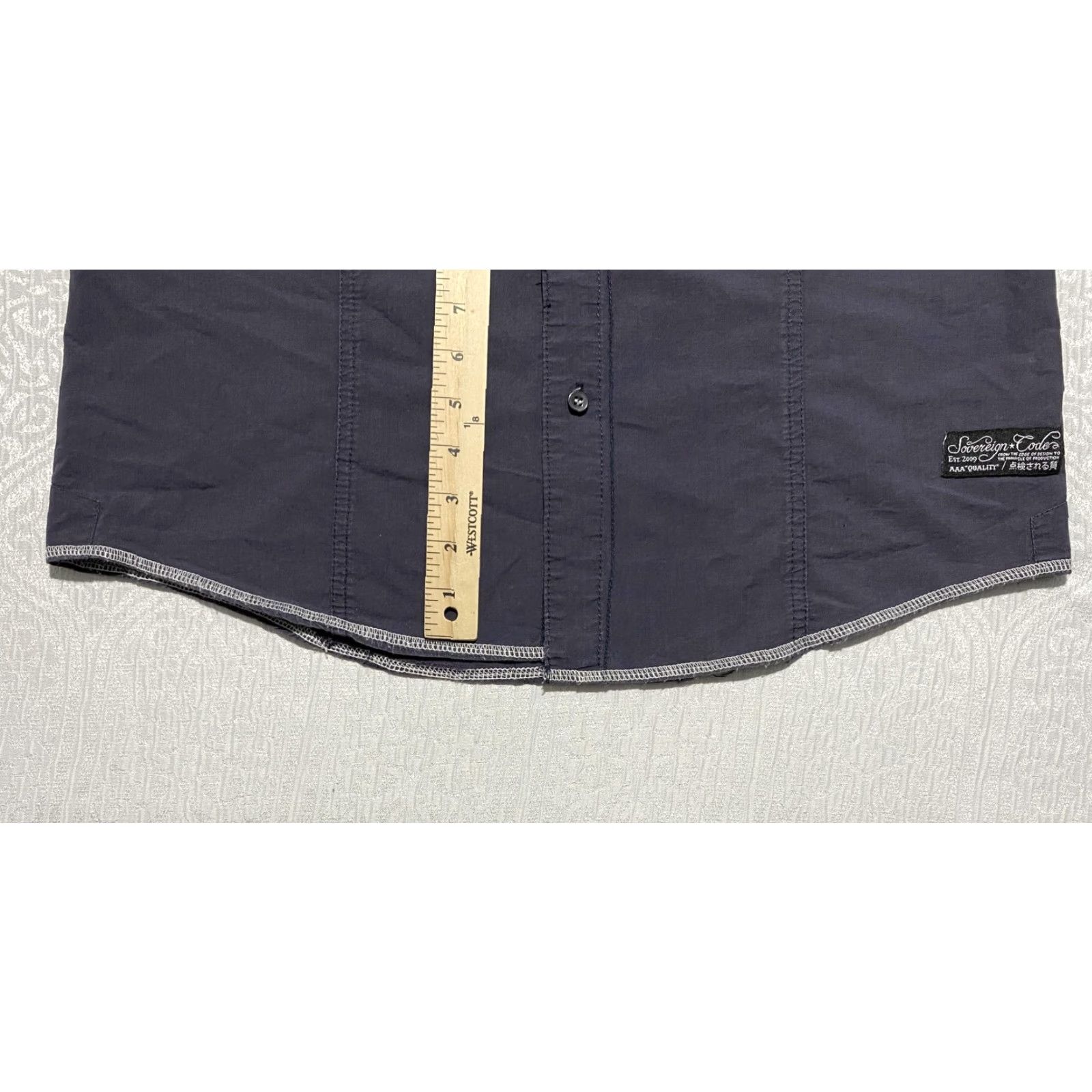 Sovereign Code Sovereign Code Shirt Mens Medium Blue Gray On Guard Utility Long Sleeve Shirt Mens On Guard Chambray Button-Up Pockets 100% Cotton Size US M / EU 48-50 / 2 - 4 Thumbnail
