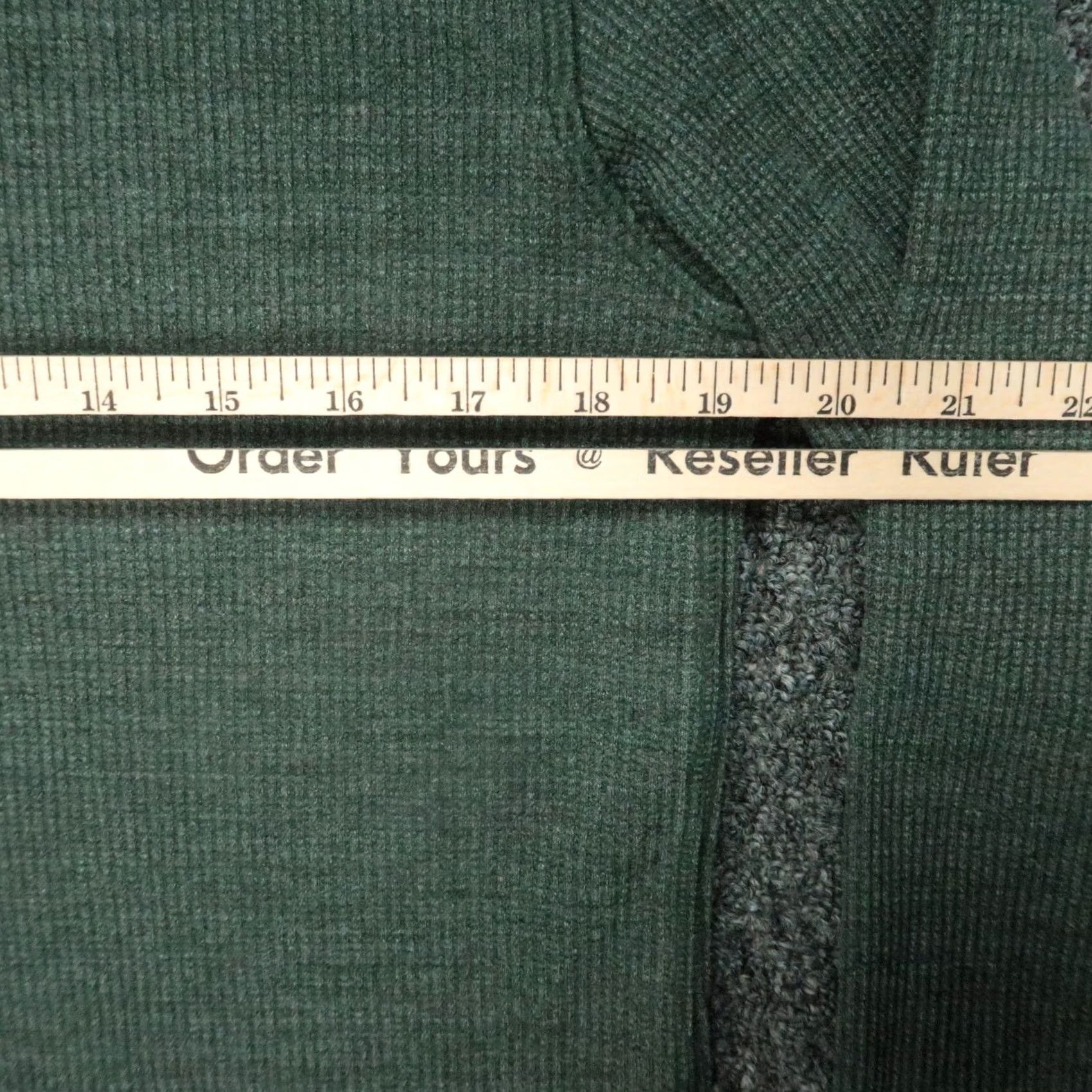 Vintage American Giant Shirt Mens Medium Green Long Sleeve Tee Henley Waffle Knit Size US M / EU 48-50 / 2 - 6 Thumbnail