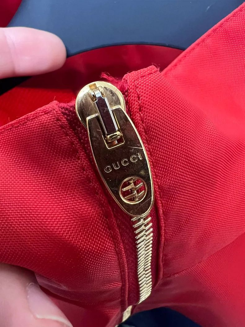 Gucci Gucci Color-blocked logo embroidered red and blue windbreak Size US S / EU 44-46 / 1 - 6 Thumbnail