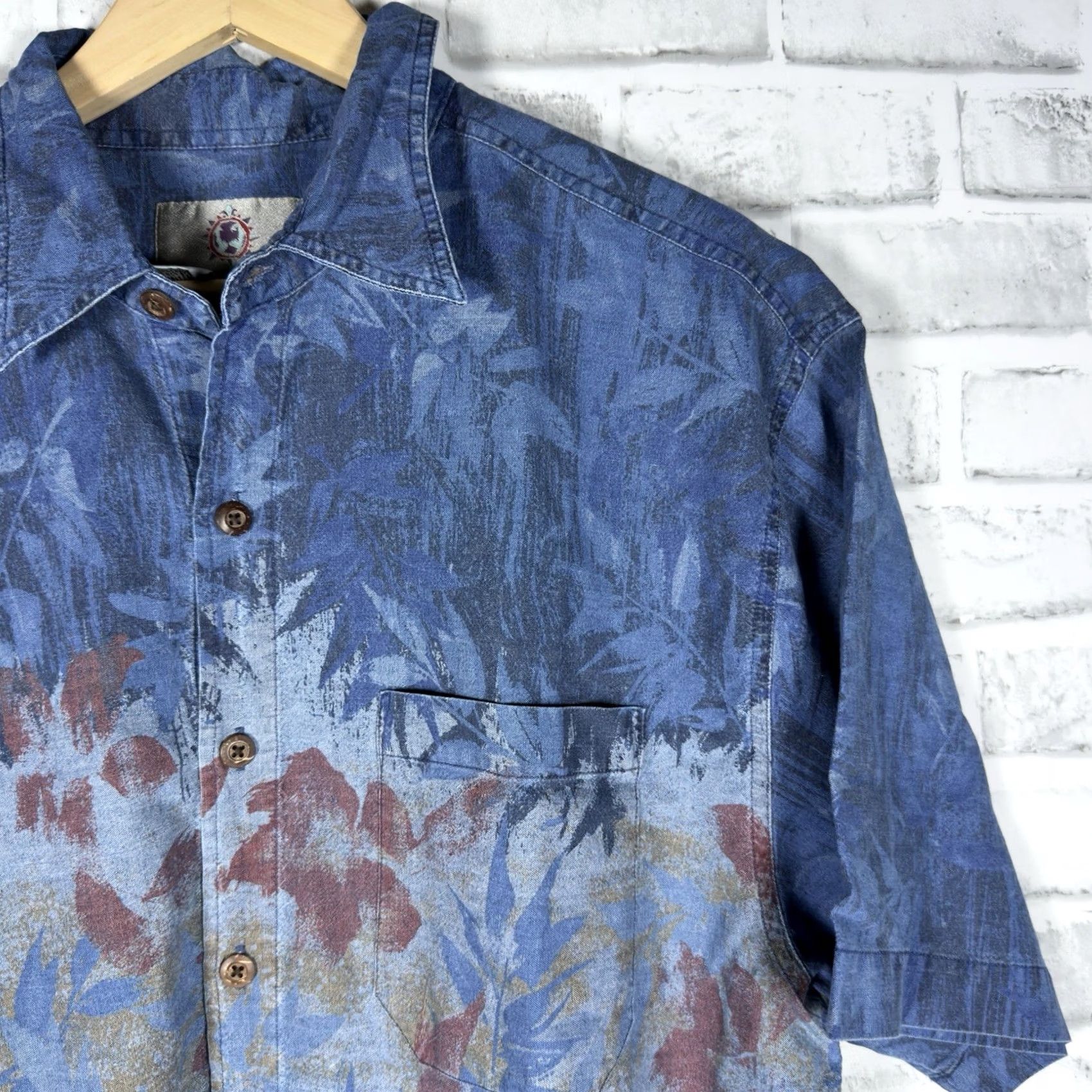 The Territory Ahead VINTAGE The Territory Ahead 100% Cotton Blue Hawaiian Style Shirt Mens XL Button-Up Short Sleeve Blues? Size US XL / EU 56 / 4 - 2 Thumbnail