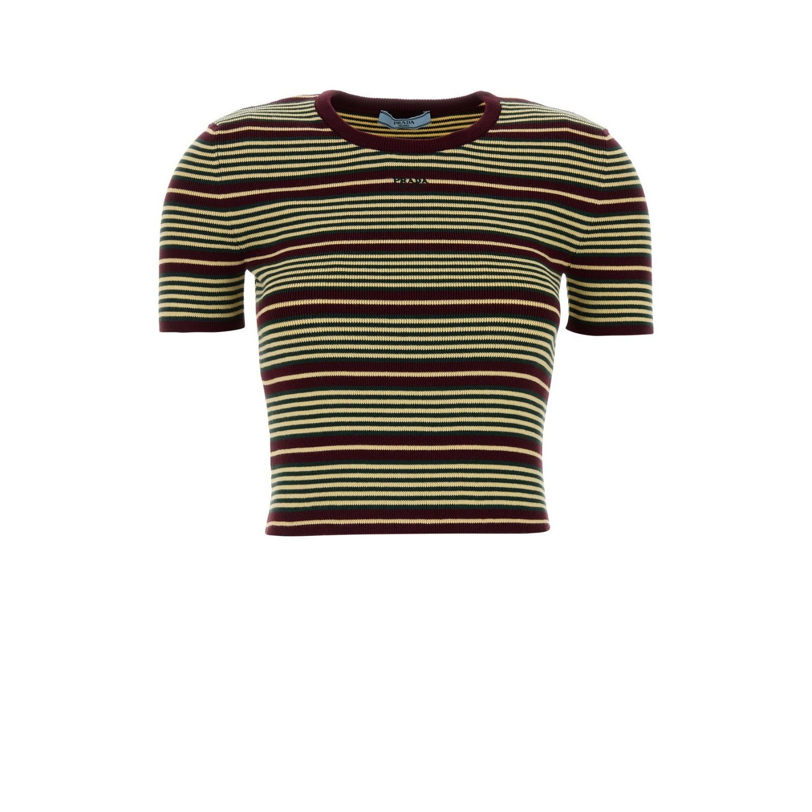 Prada PRADA Embroidered Cotton Blend T-shirt New & Authentic (Wome Size XS / US 0-2 / IT 36-38 - 1 Thumbnail