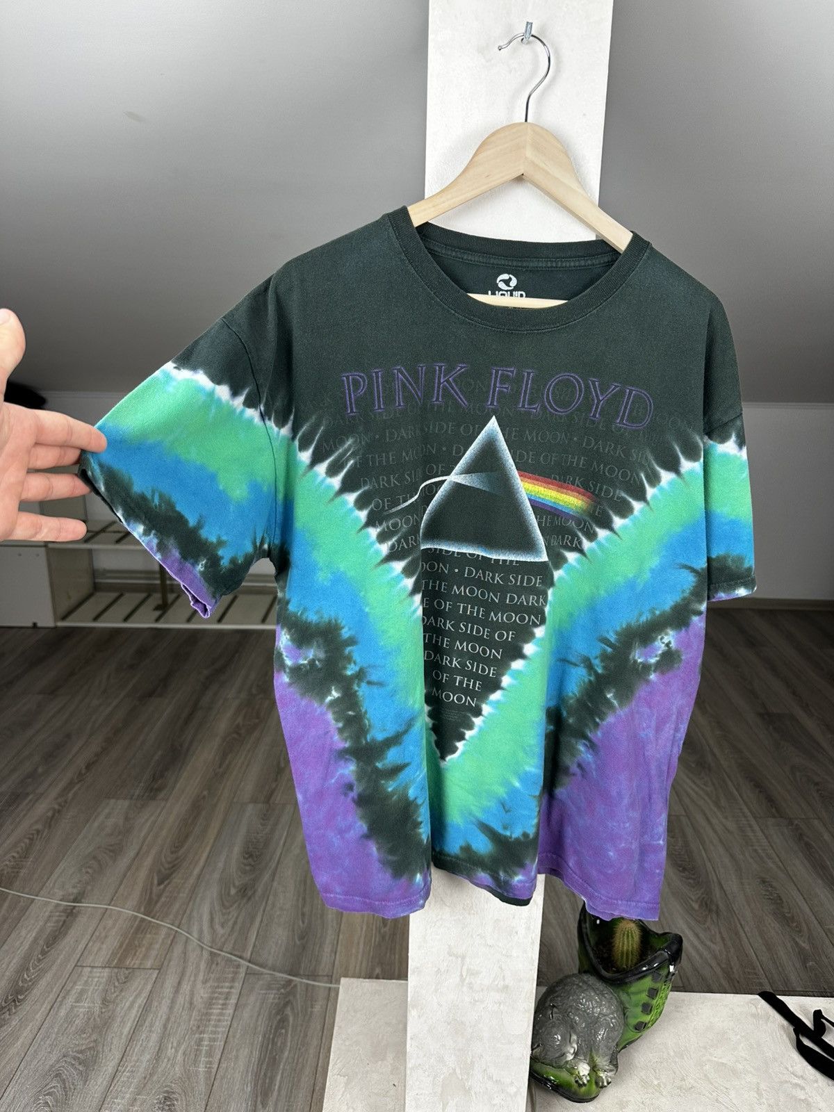 Liquid Blue Pink Floyd Dark Side Of The Moon T-Shirt Vintage 2004 Size US XL / EU 56 / 4 - 5 Thumbnail