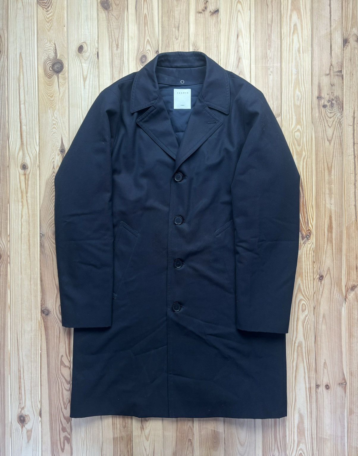 Sandro Sandro Quilted Coat Black Size US L / EU 52-54 / 3 - 1 Thumbnail