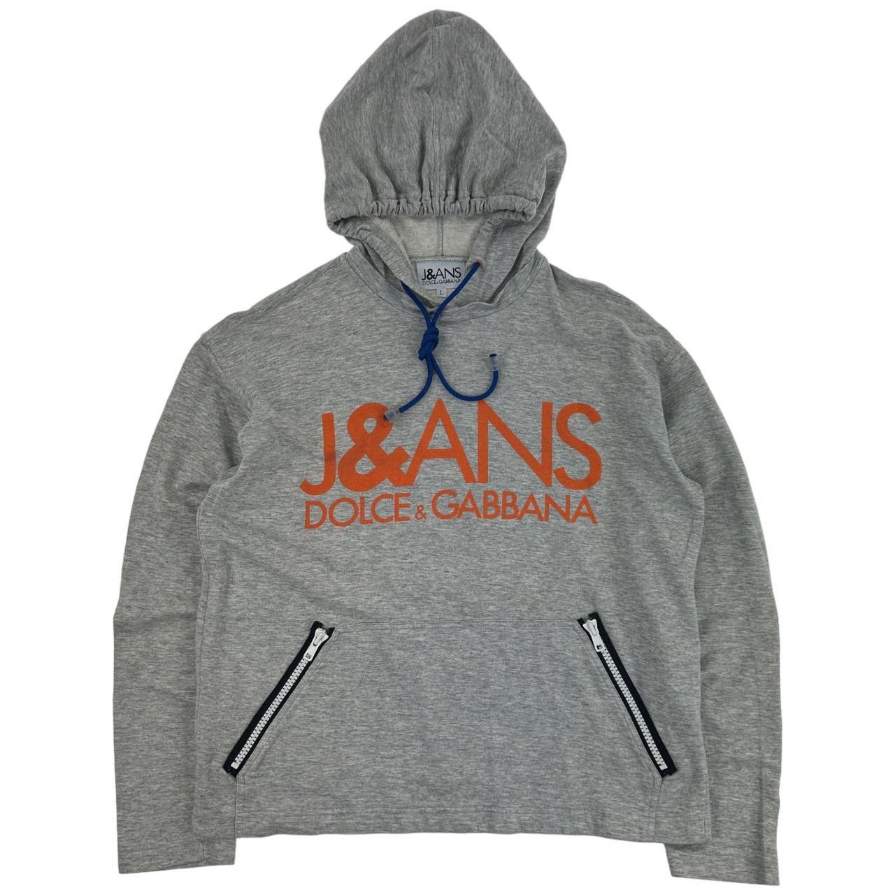 image of Dolce Gabbana Vintage Dolce & Gabbana Logo Hoodie Size M in Grey, Men's