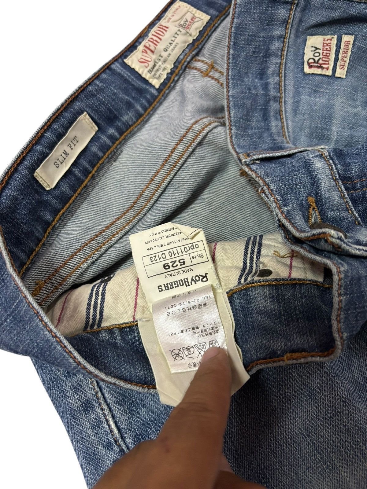 Roy Denim Vtg 90s Deadstock Roy Rogers Selvedge Distressed Jeans Size US 32 / EU 48 - 14 Thumbnail