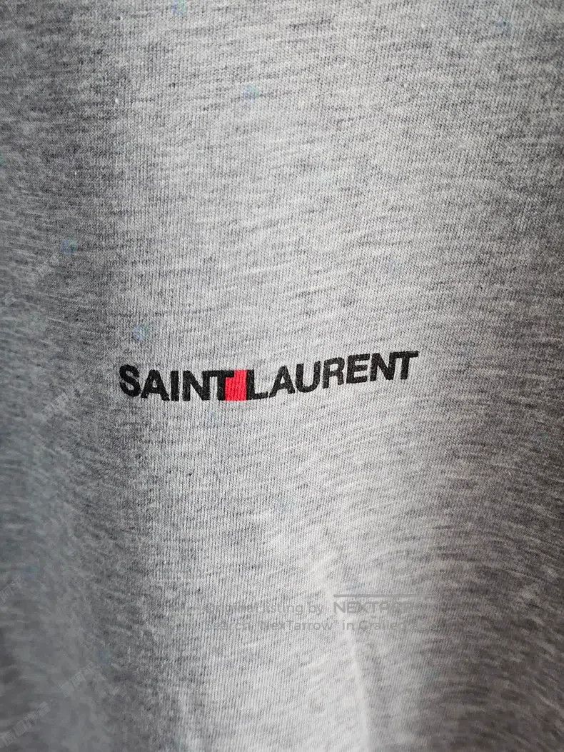 Saint Laurent Paris Saint Laurent Paris Grey short-sleeve T-shirt with classic Size US S / EU 44-46 / 1 - 2 Thumbnail