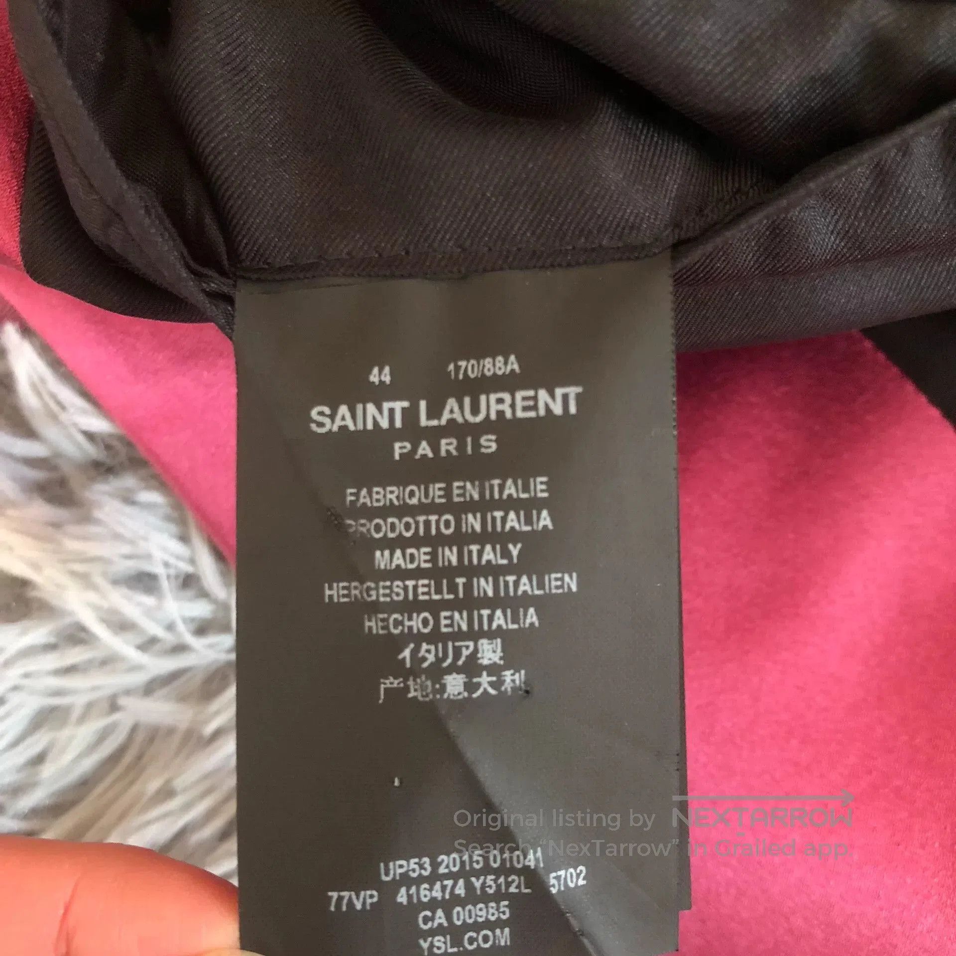 Saint Laurent Paris Saint Laurent 16SS Shawl Collar Pink Blazer. Size US S / EU 44-46 / 1 - 5 Thumbnail