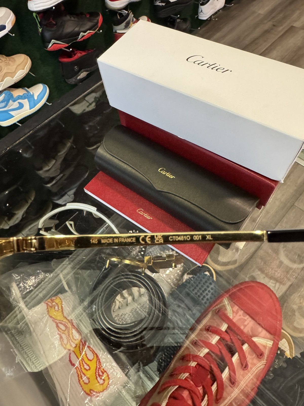 Cartier Cartier Gold Transparent CT0481O 001 Size ONE SIZE - 5 Thumbnail