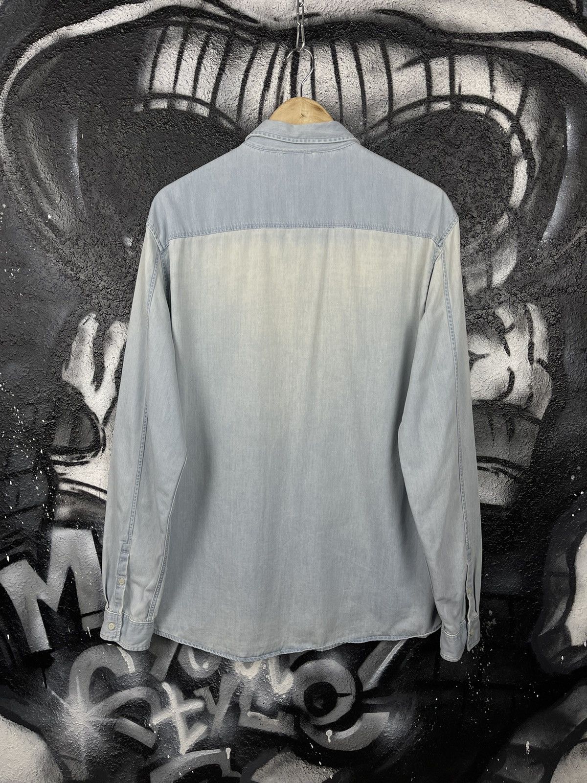 Cos × Designer COS Washed Blue Designed Shirt Button Up Men’s Size L Size US L / EU 52-54 / 3 - 7 Thumbnail
