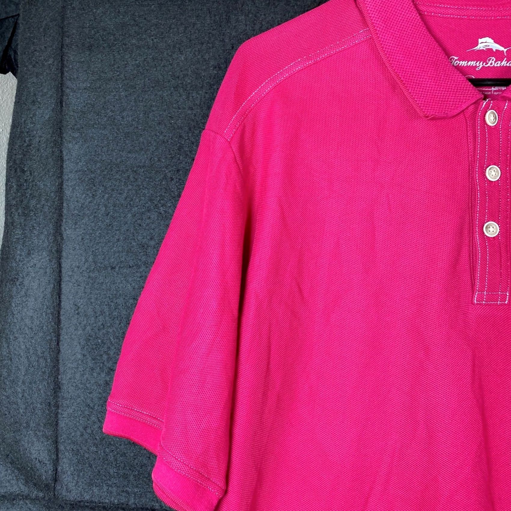 Tommy Bahama Tommy Bahama Mens Polo Shirt Berry Pink Short Sleeve Pima Cotton Large Size US L / EU 52-54 / 3 - 4 Thumbnail
