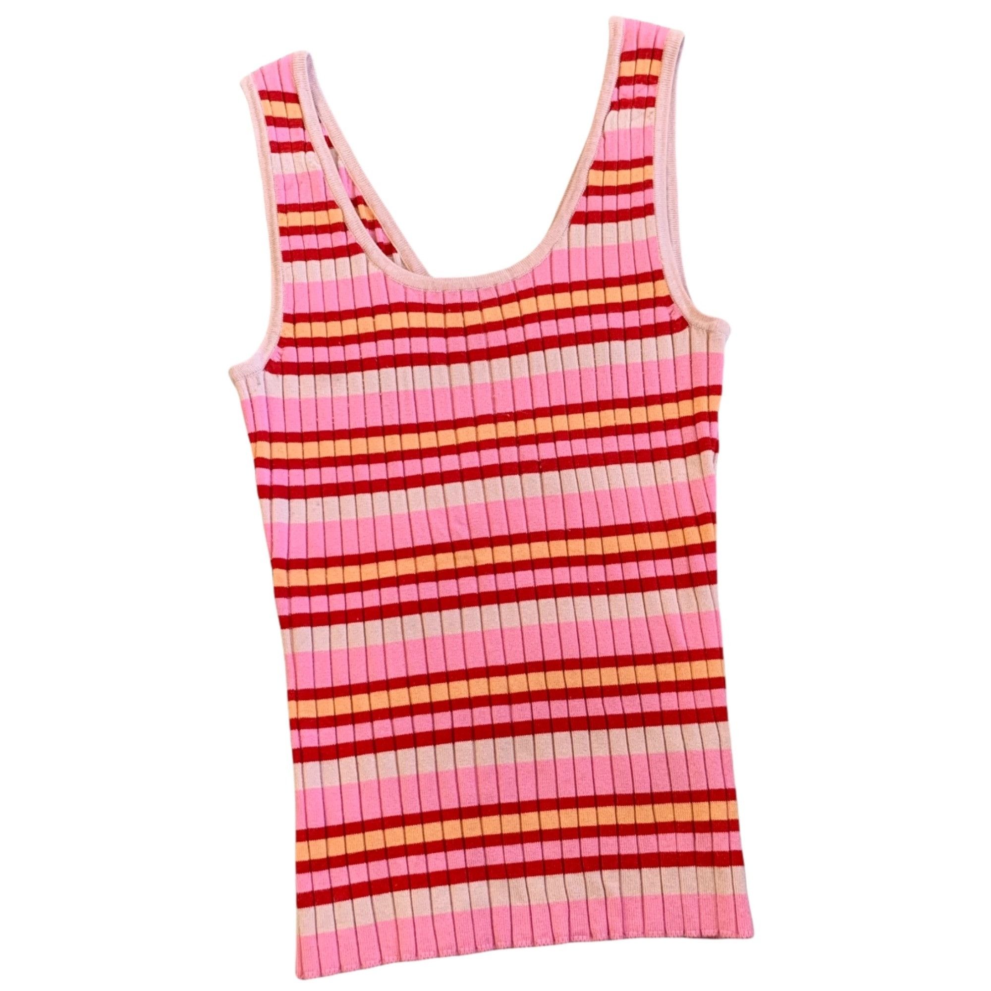 525 America 525 America Striped Y2K Sweater Vest S Size S / US 4 / IT 40 - 1 Thumbnail