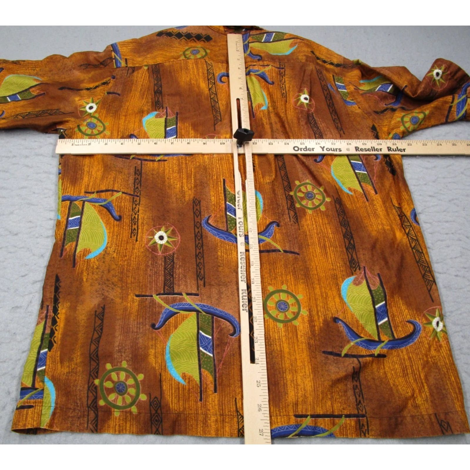 Vintage VINTAGE Hookano Men's Hawaiian Shirt Short Sleeve Casual Summer 60s 70s Tropical Orange Size US M / EU 48-50 / 2 - 5 Thumbnail