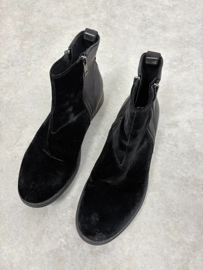 Diesel Diesel Black Velvet Leather Chelsea Boots Size US 9 / EU 42 - 3 Thumbnail