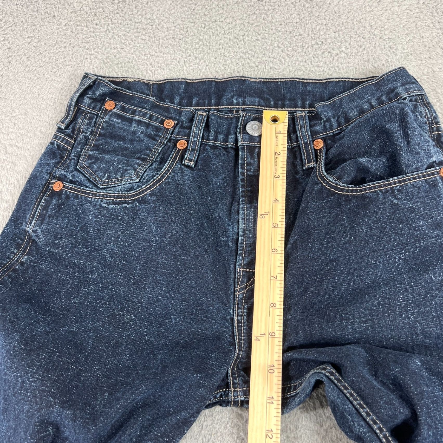 Levi's VINTAGE Levi's 522 Jeans Mens 30X32 Dark Wash Slim Tappered Jeans Size US 30 / EU 46 - 4 Thumbnail