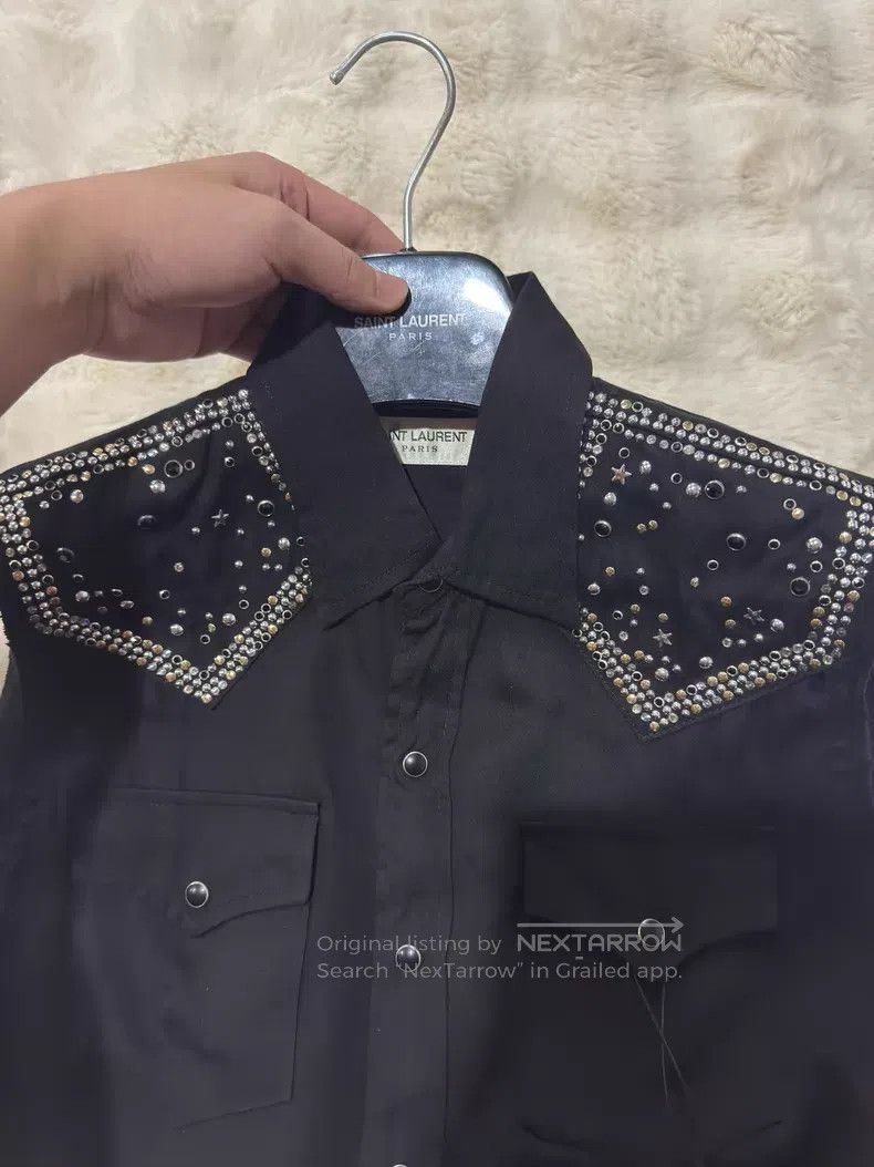 Saint Laurent Paris Saint Laurent Paris Studded Studless Shirt i Size US XS / EU 42 / 0 - 3 Thumbnail