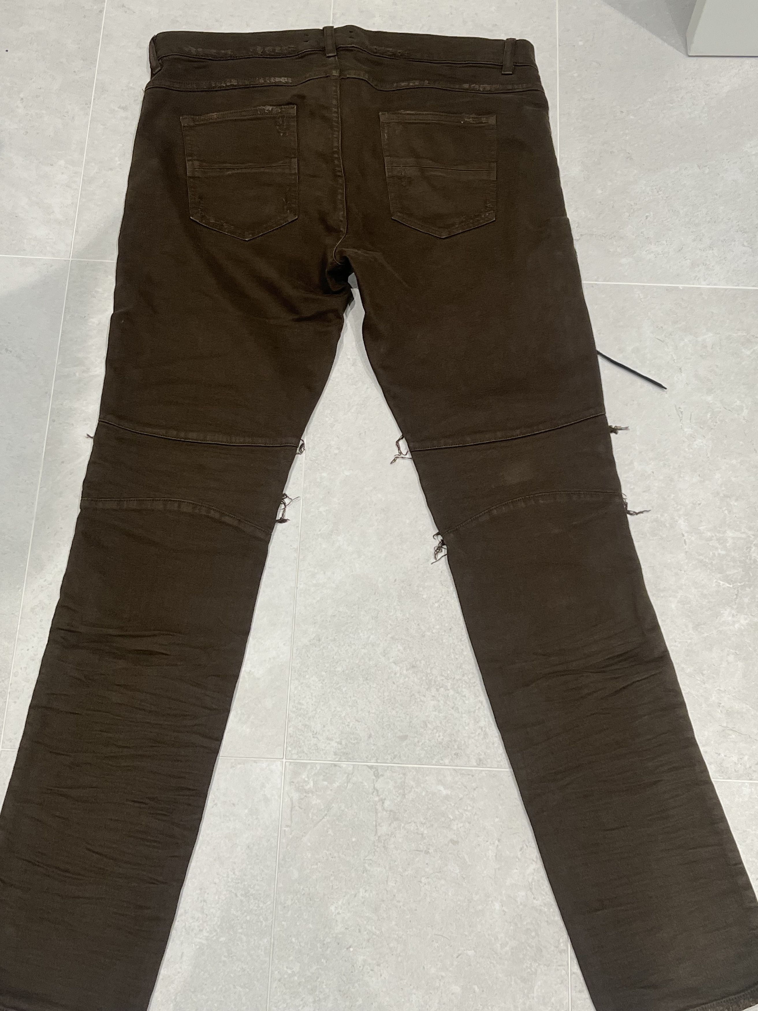 Amiri Amiri Mx2 Olive Straight Fitted Jeans Size US 38 / EU 54 - 2 Thumbnail