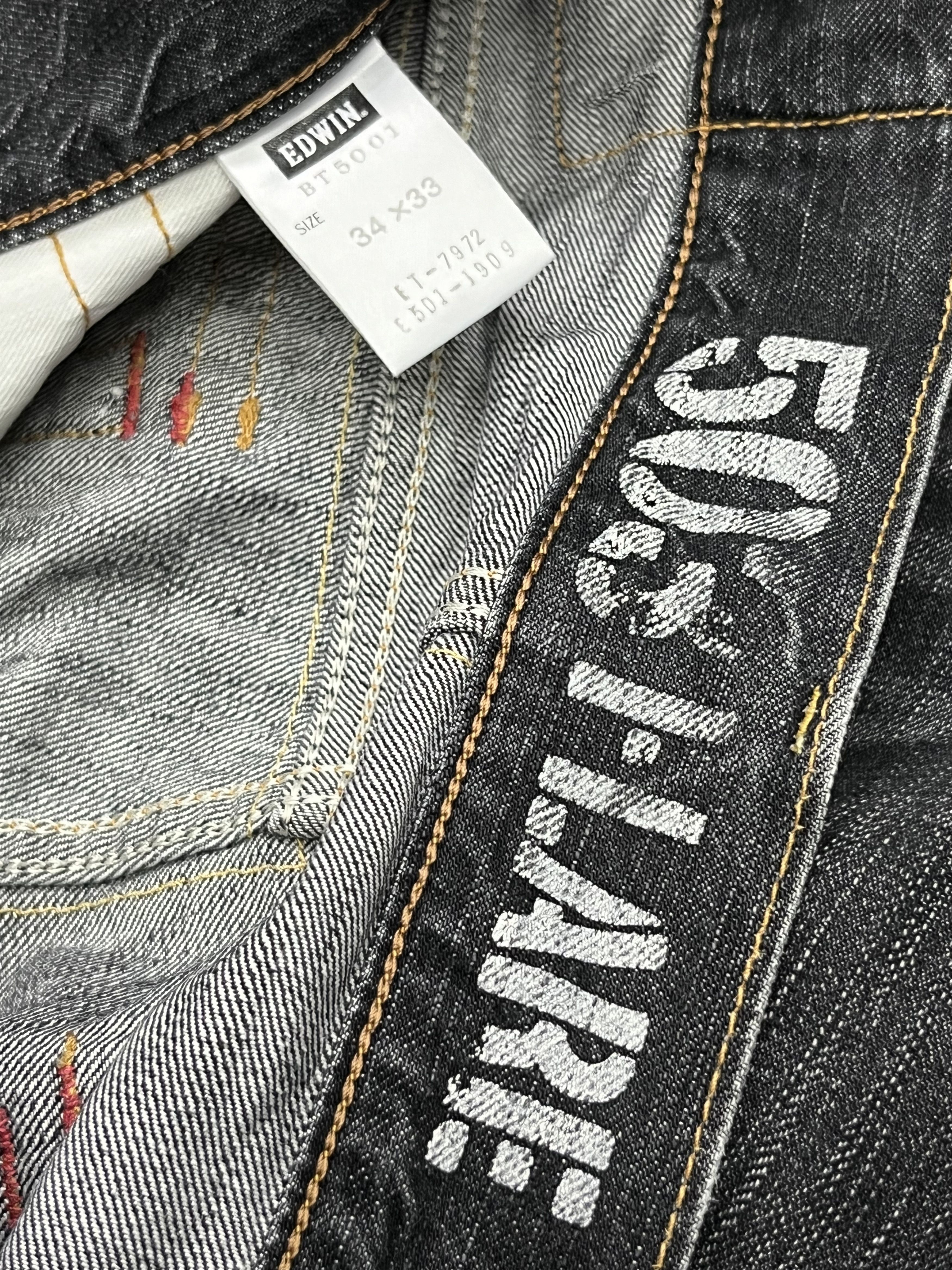 Edwin × If Six Was Nine × Le Grande Bleu (L.G.B.) FYE FLARE💥EDWIN BLUE TRIP Distressed Black MADE IN JAPAN💥 Size US 34 / EU 50 - 12 Thumbnail