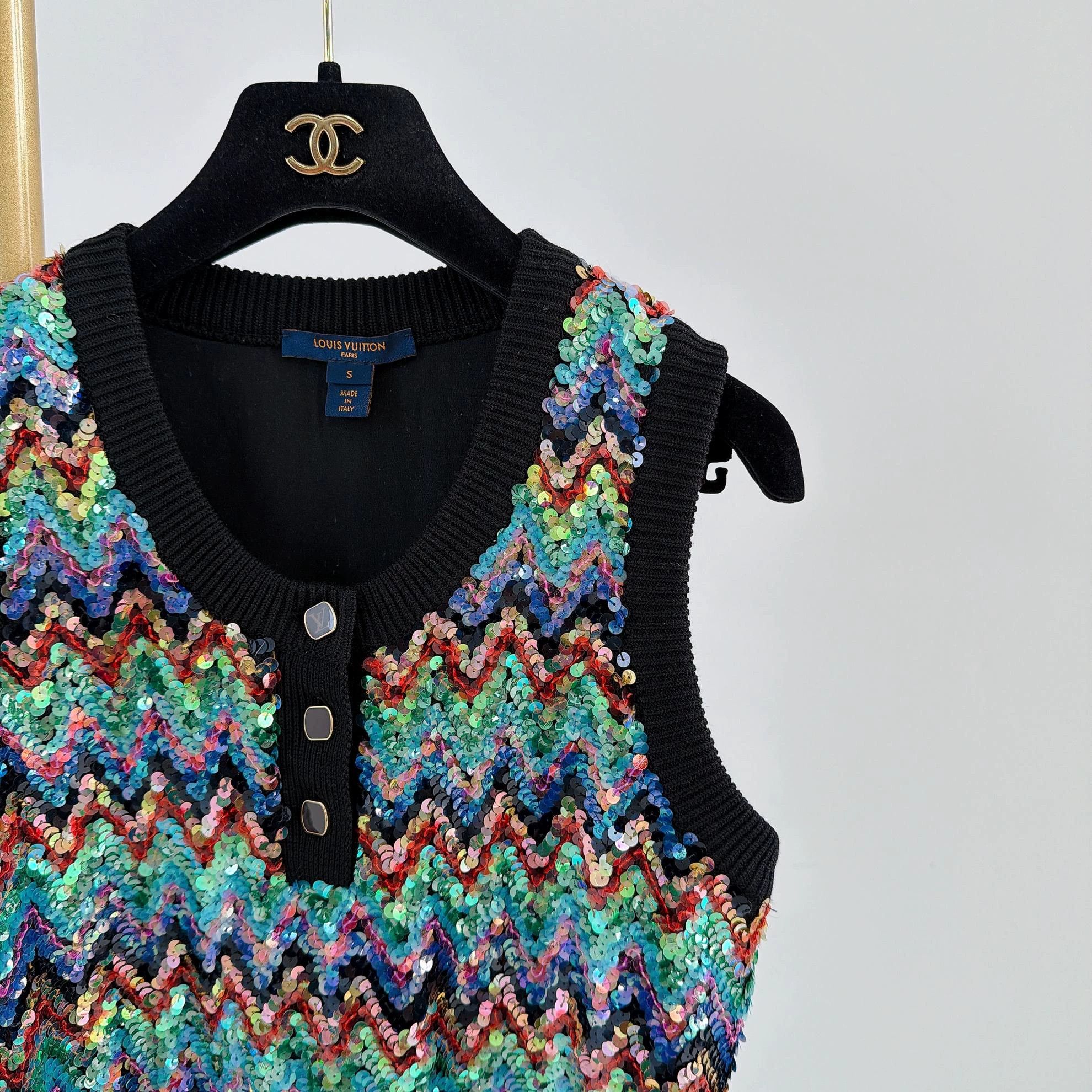 Louis Vuitton Louis Vuitton Colorful Sequin Vest S 6402 Size S / US 4 / IT 40 - 3 Thumbnail