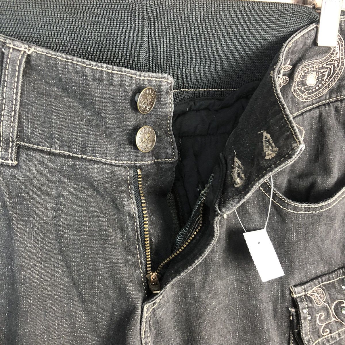 Japanese Brand Maliani Black Cropped seditionaries punk cargo Pants #A956 Size US 29 - 16 Thumbnail