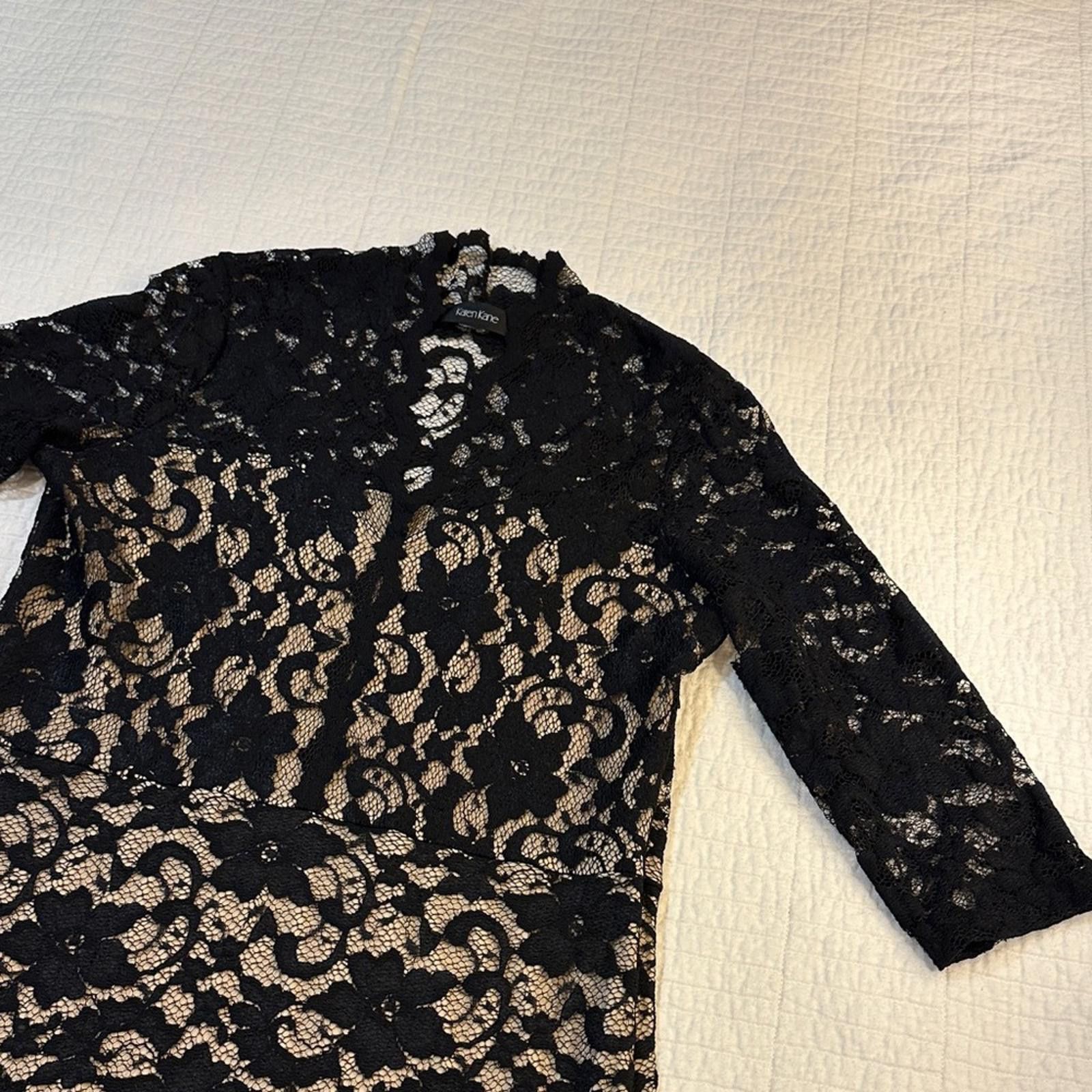 Other Karen Kane sz 8 Black Lace Midi Dress EUC Size M / US 6-8 / IT 42-44 - 3 Thumbnail