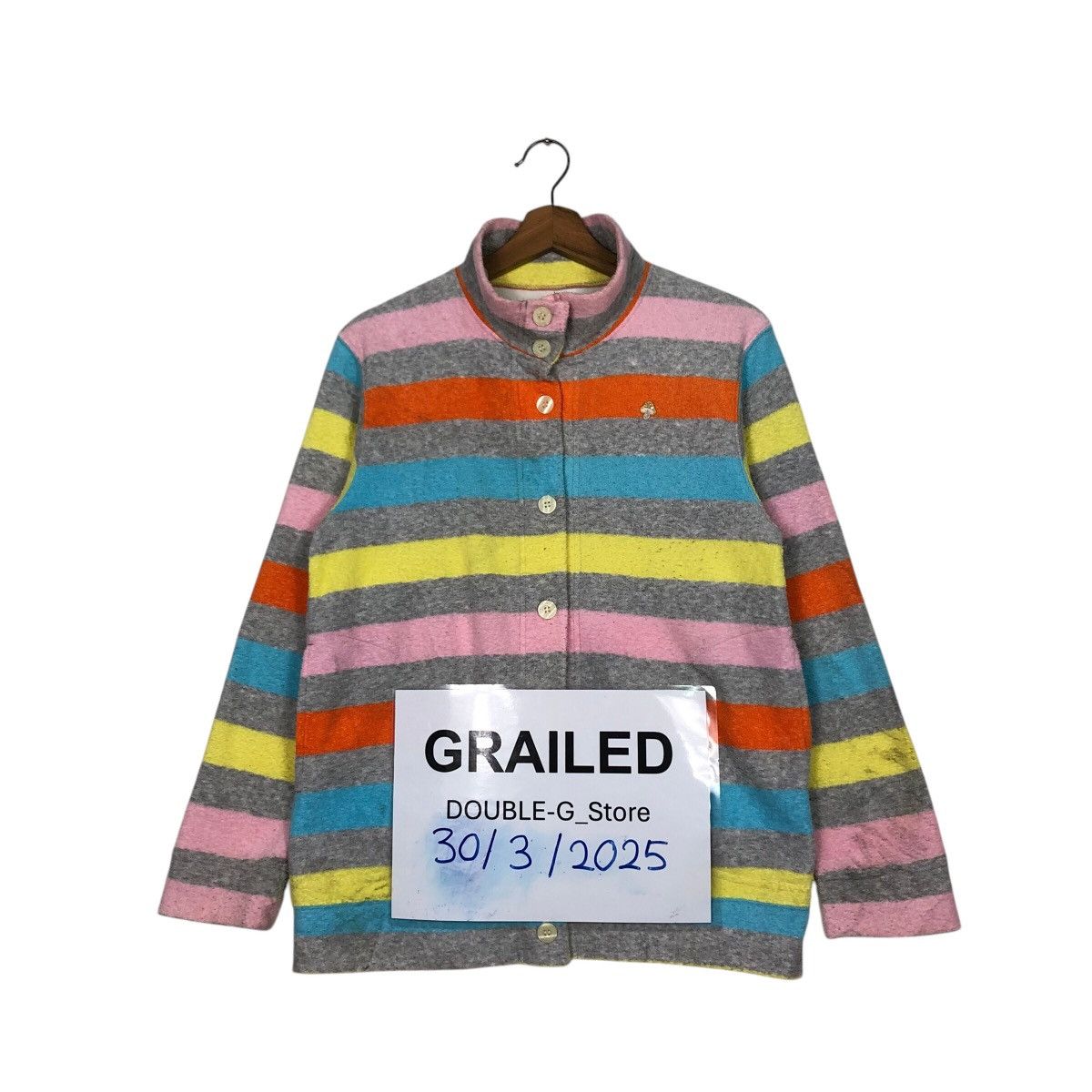 Issey Miyake 📌Vintage Striped Design Tsumori Chisato Sleep Button Wear Size M / US 6-8 / IT 42-44 - 1 Thumbnail