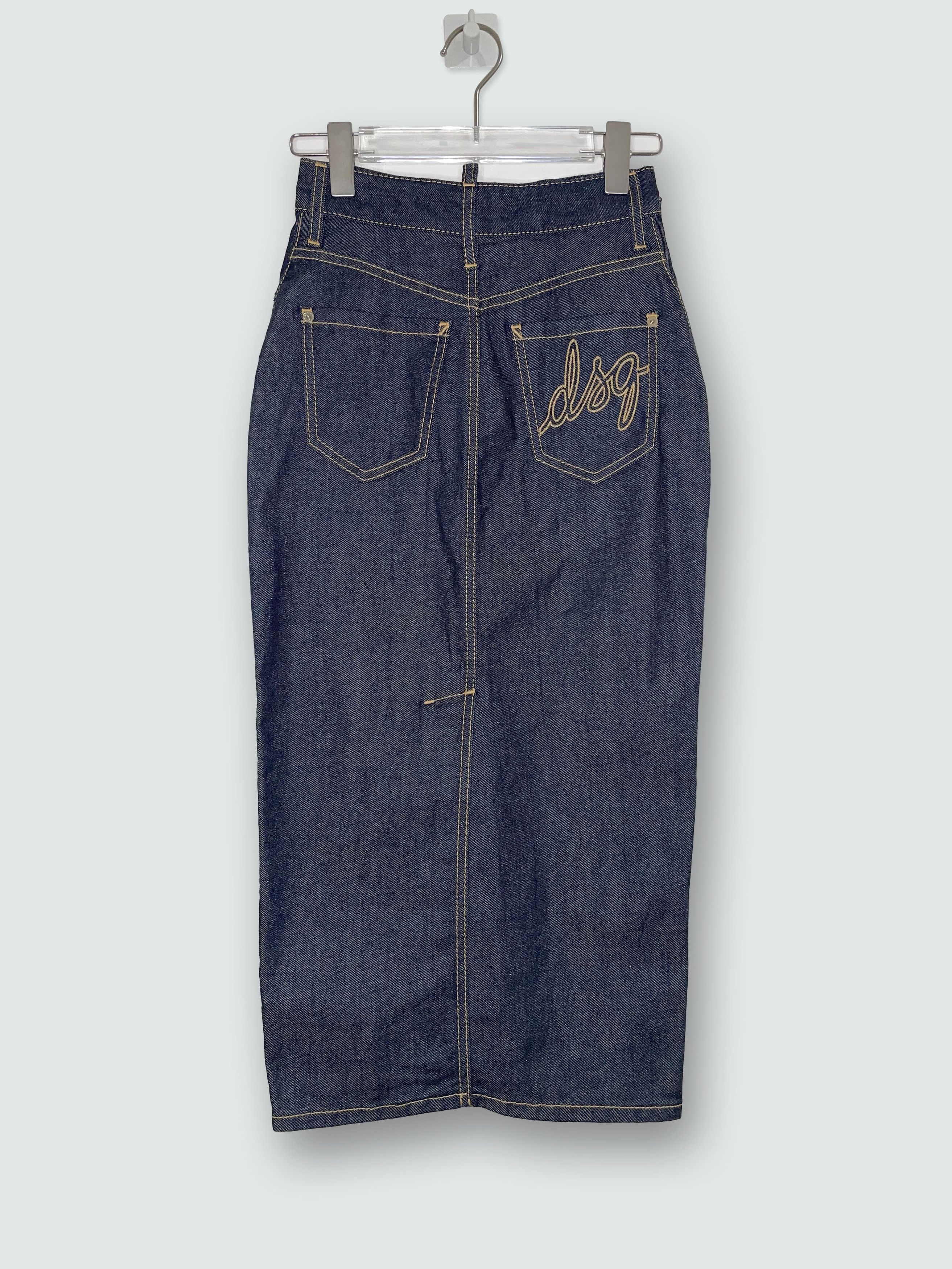 Blue Denim Jean Mid-length Skirt - Size EU36 UK4 2XSmall