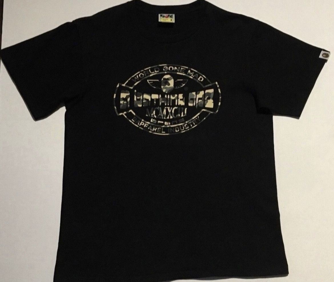 Bape Bape camo logo tee shirt Size US M / EU 48-50 / 2 - 1 Thumbnail