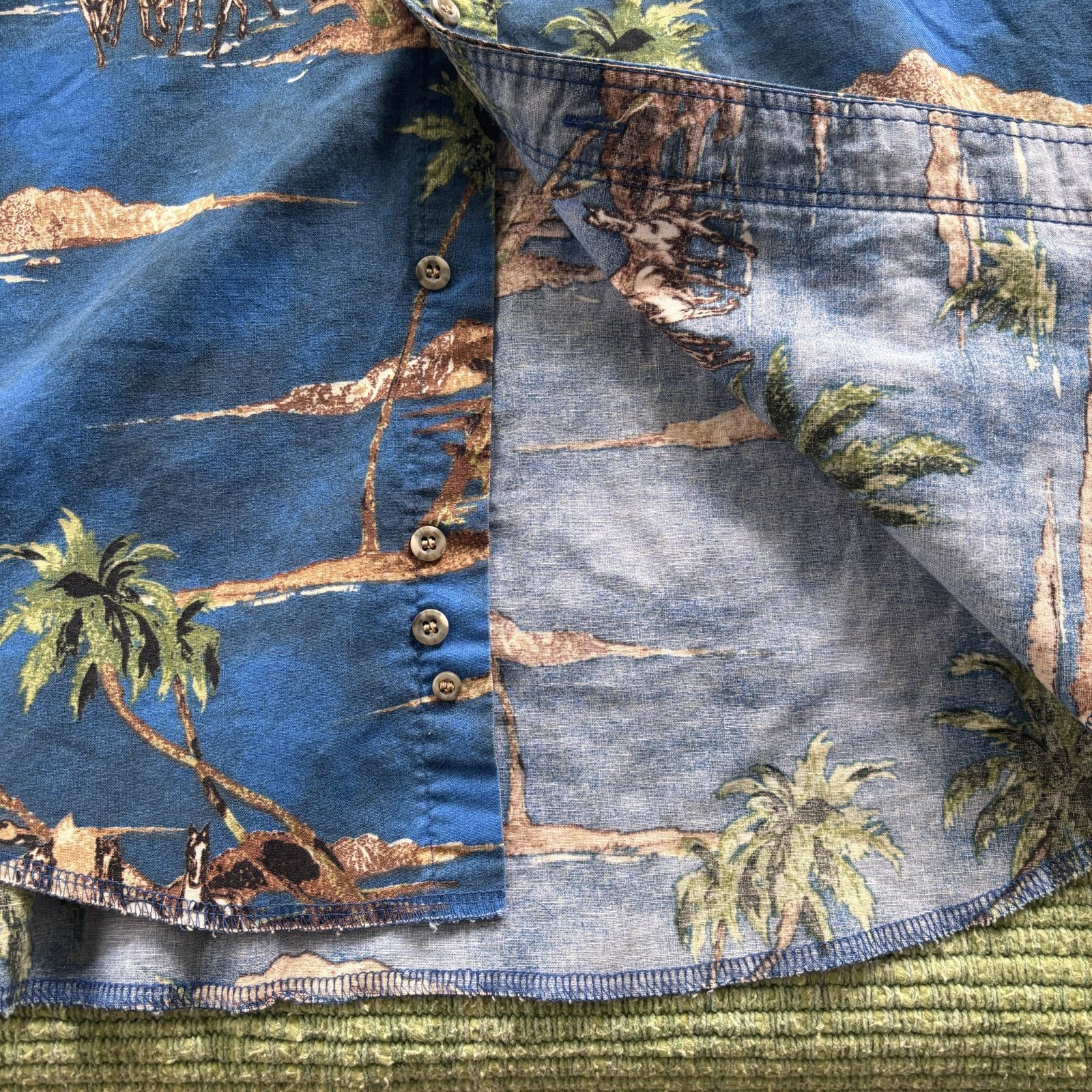 Vintage × Wrangler Vintage Wrangler Blue Beach Style Cotton Button Up Size US L / EU 52-54 / 3 - 6 Thumbnail